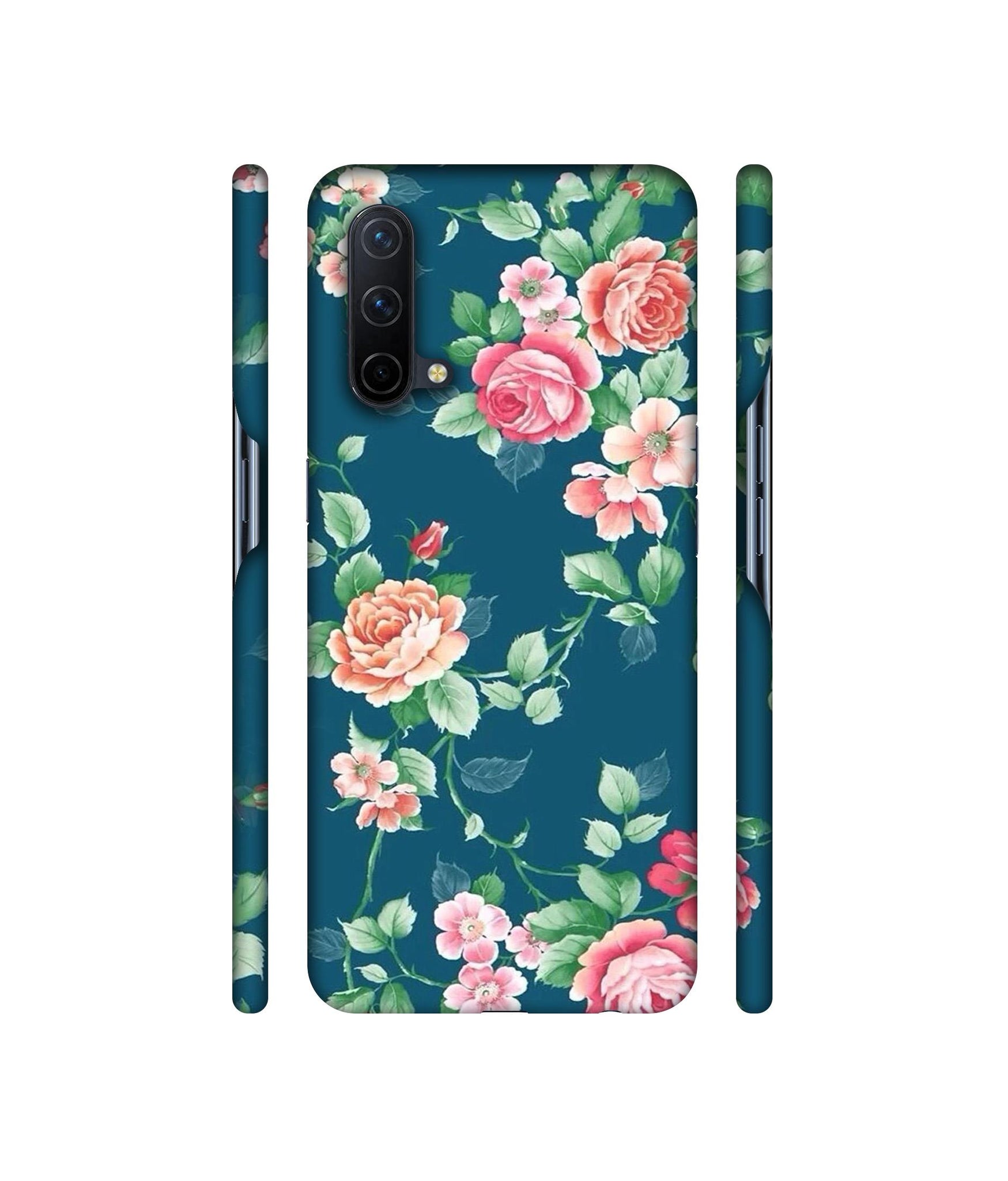 Vintage Floral Designer Hard Back Cover for OnePlus Nord CE 5G