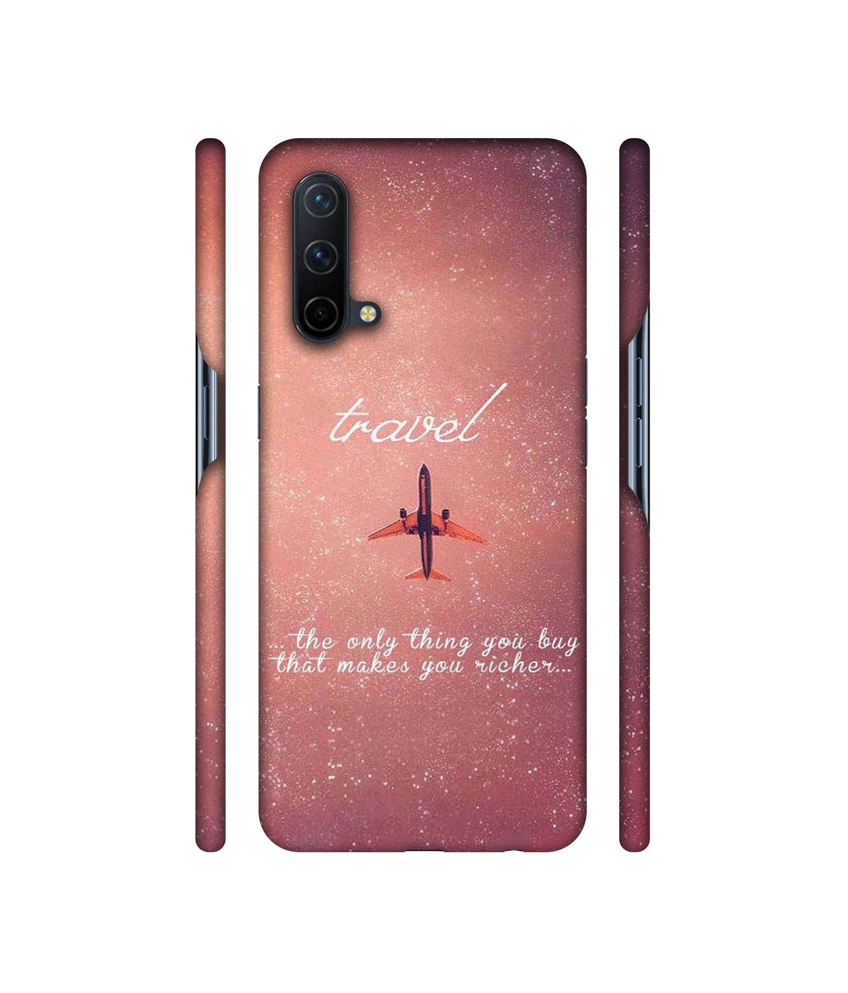 Travel with Plane Designer Hard Back Cover for OnePlus Nord CE 5G