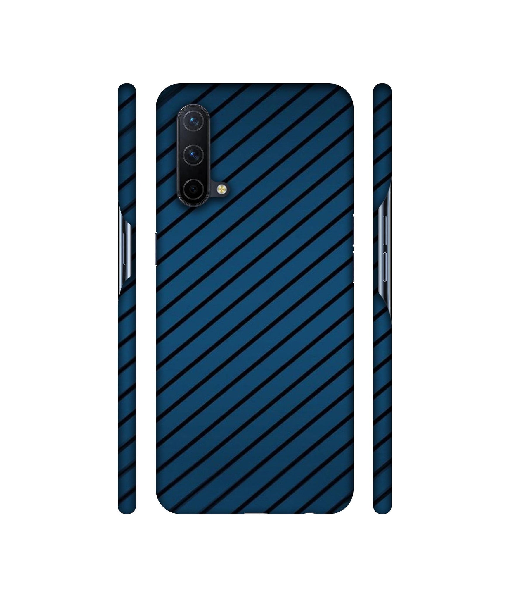 Blue Stripes Designer Hard Back Cover for OnePlus Nord CE 5G