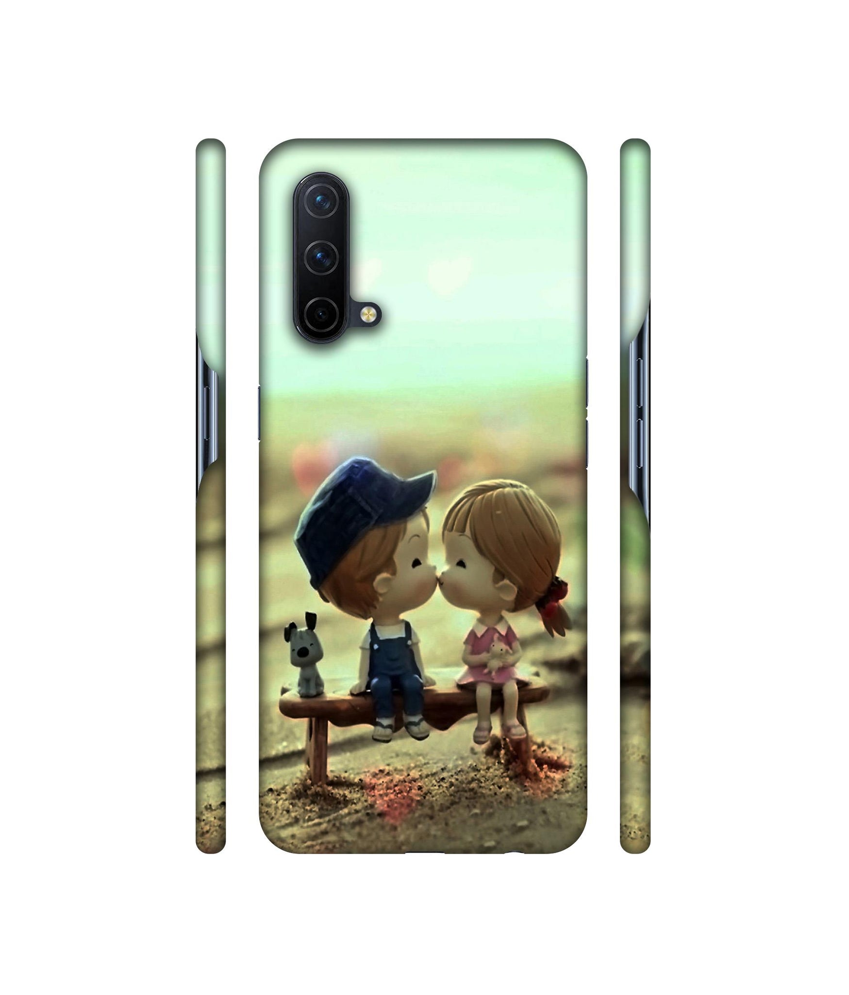 Love Couples Pattern Designer Hard Back Cover for OnePlus Nord CE 5G