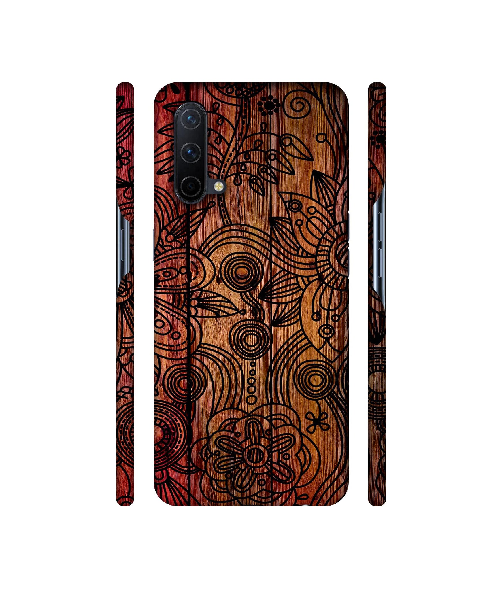 Dark Wooden Background Designer Hard Back Cover for OnePlus Nord CE 5G