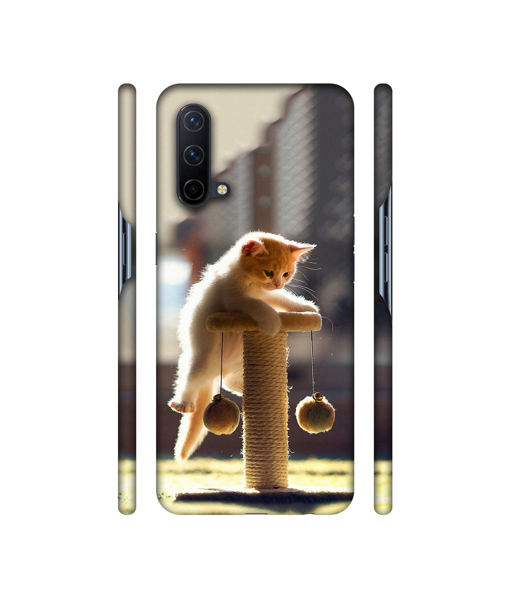 Cat Climbing Designer Hard Back Cover for OnePlus Nord CE 5G