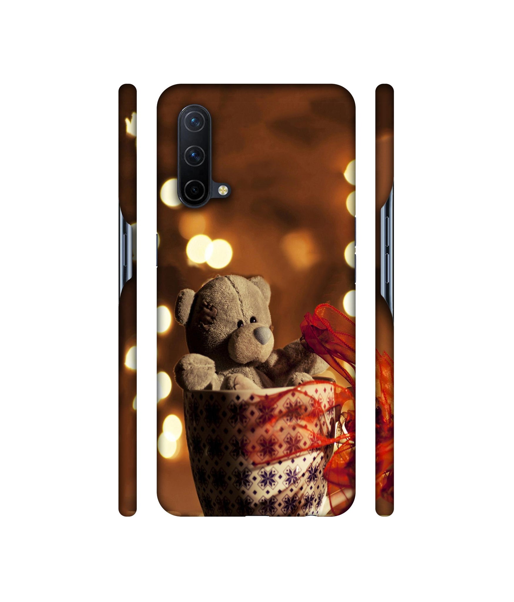 Teddy In Cup Designer Hard Back Cover for OnePlus Nord CE 5G