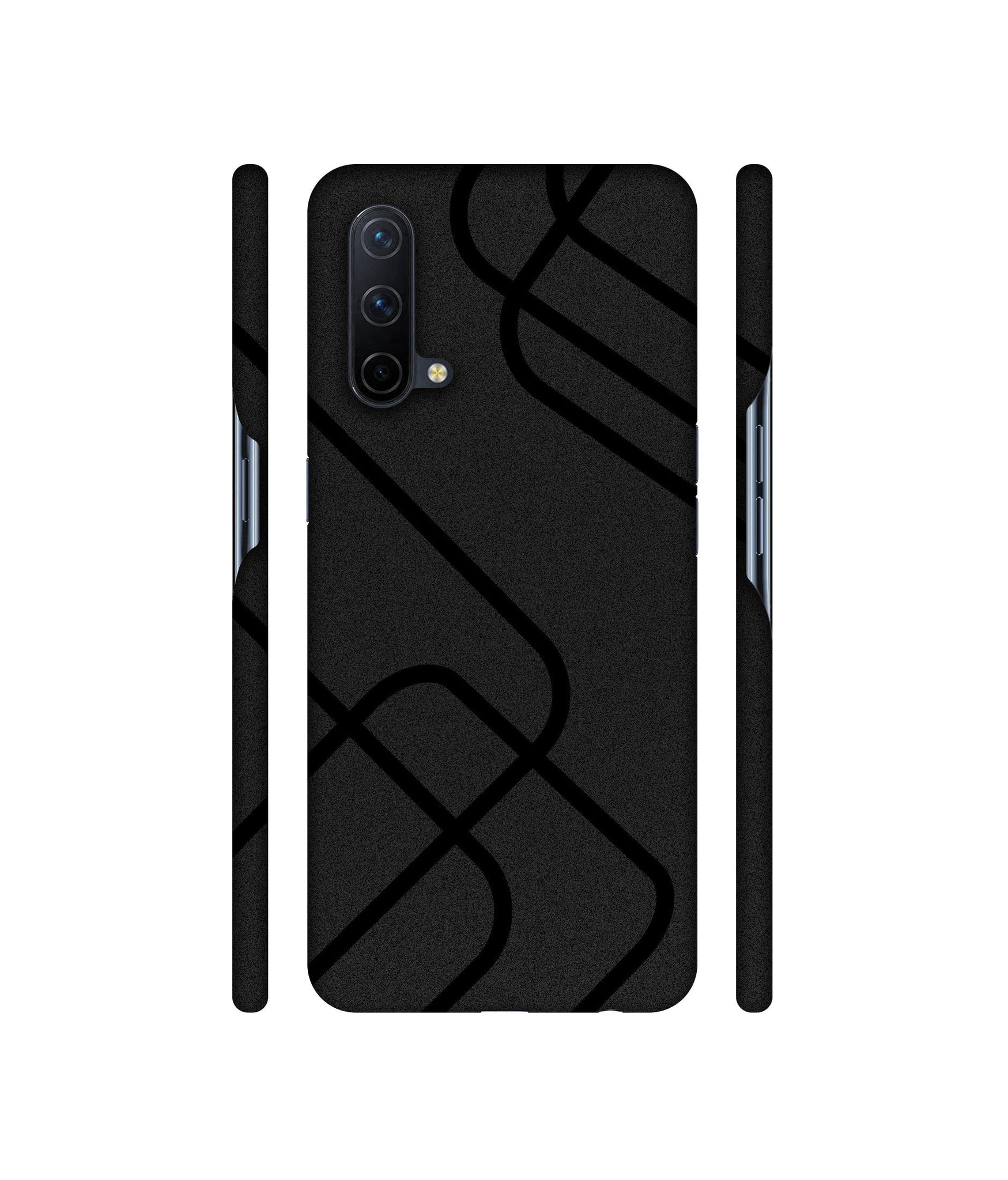 Zig-Zag Black Line Designer Hard Back Cover for OnePlus Nord CE 5G