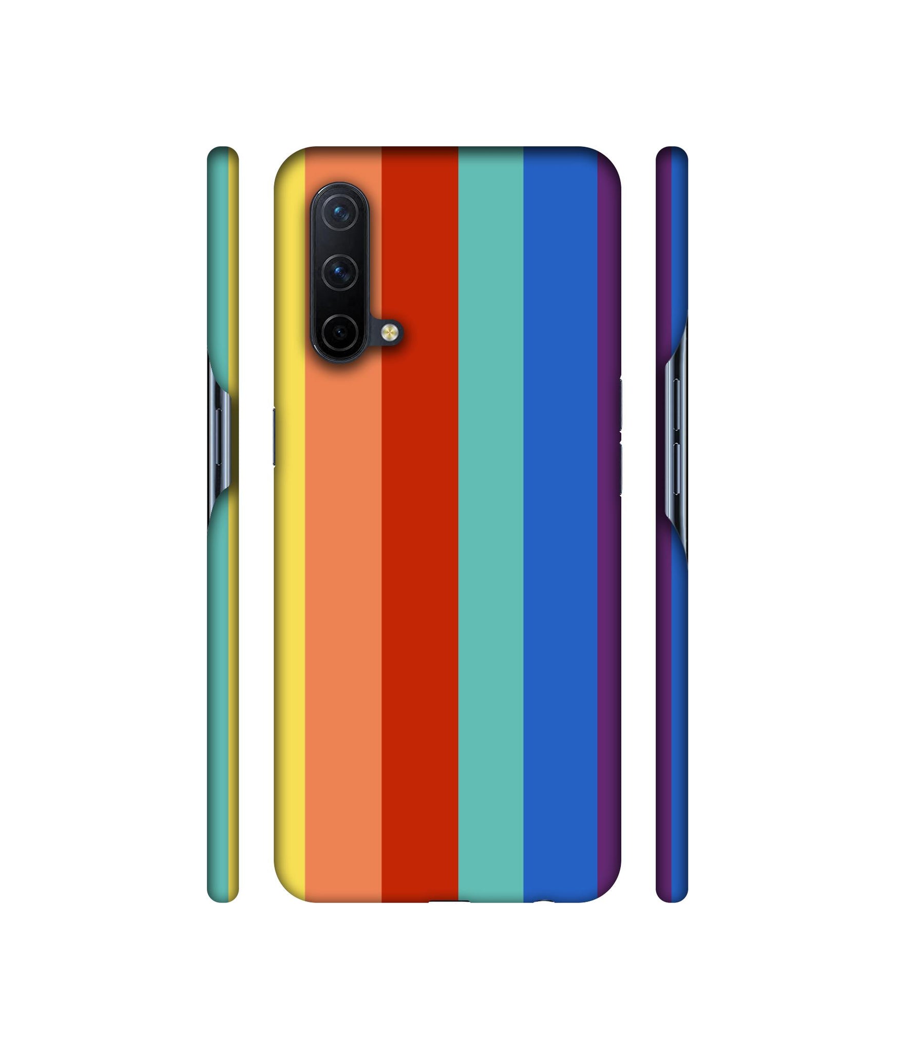 Rainbow Colors Designer Hard Back Cover for OnePlus Nord CE 5G