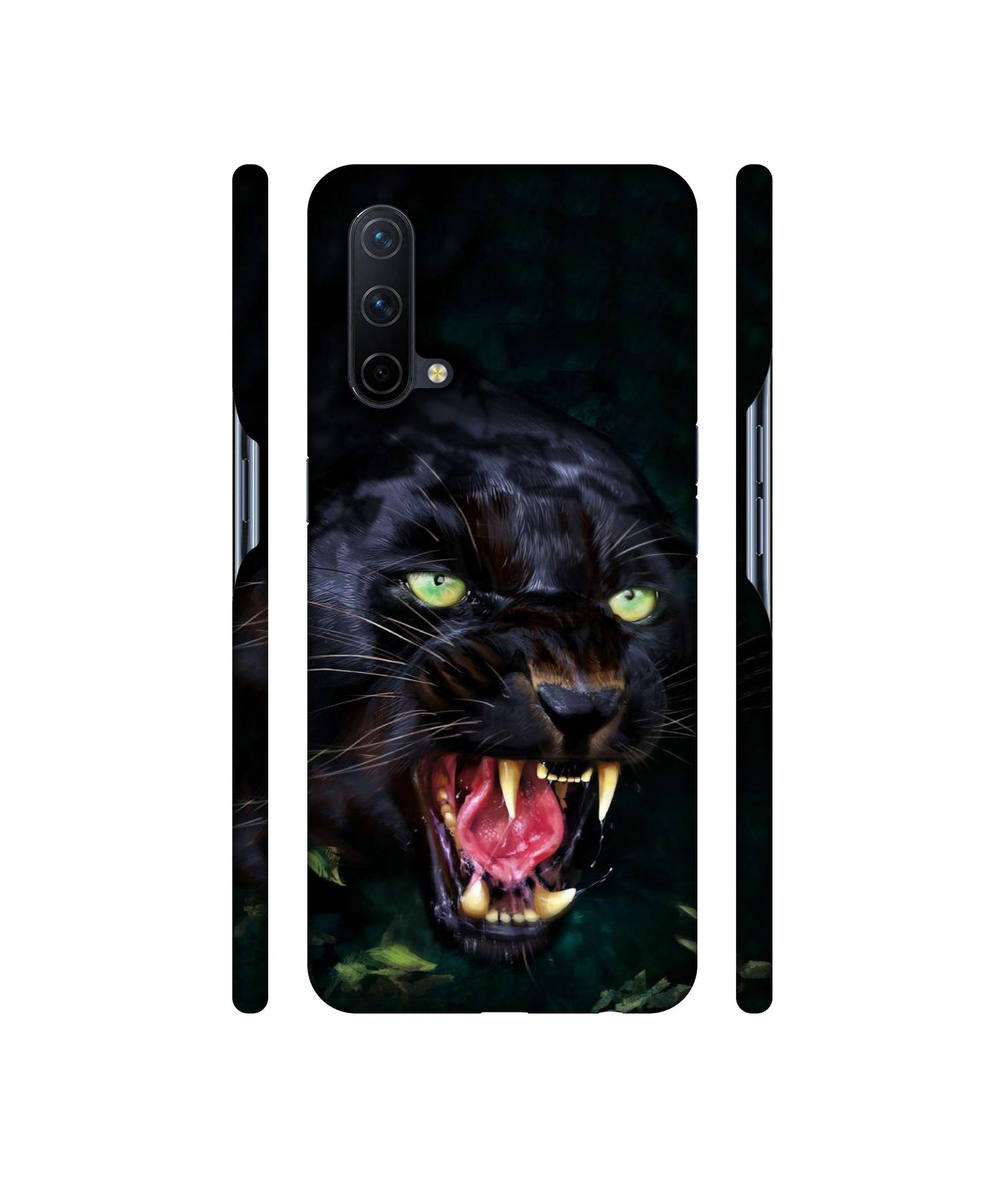 Angry Black Tiger Face Designer Hard Back Cover for OnePlus Nord CE 5G