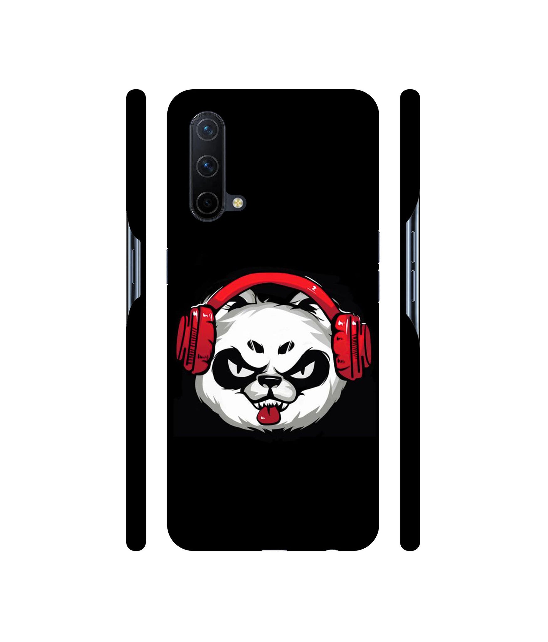Panda With Headphone Designer Hard Back Cover for OnePlus Nord CE 5G