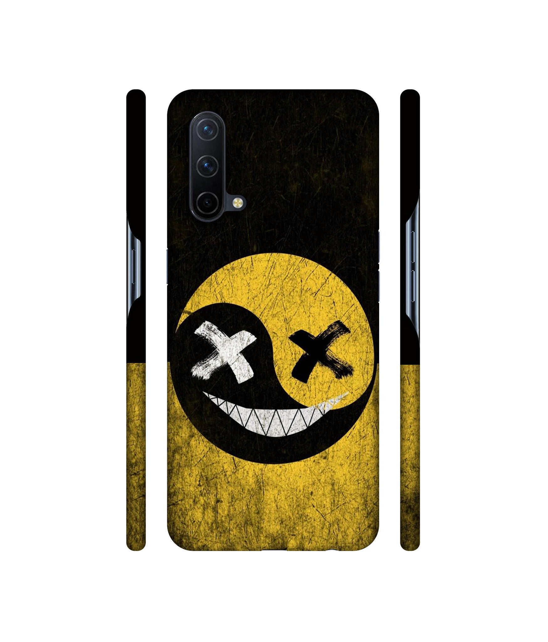 Double Face Smile Designer Hard Back Cover for OnePlus Nord CE 5G