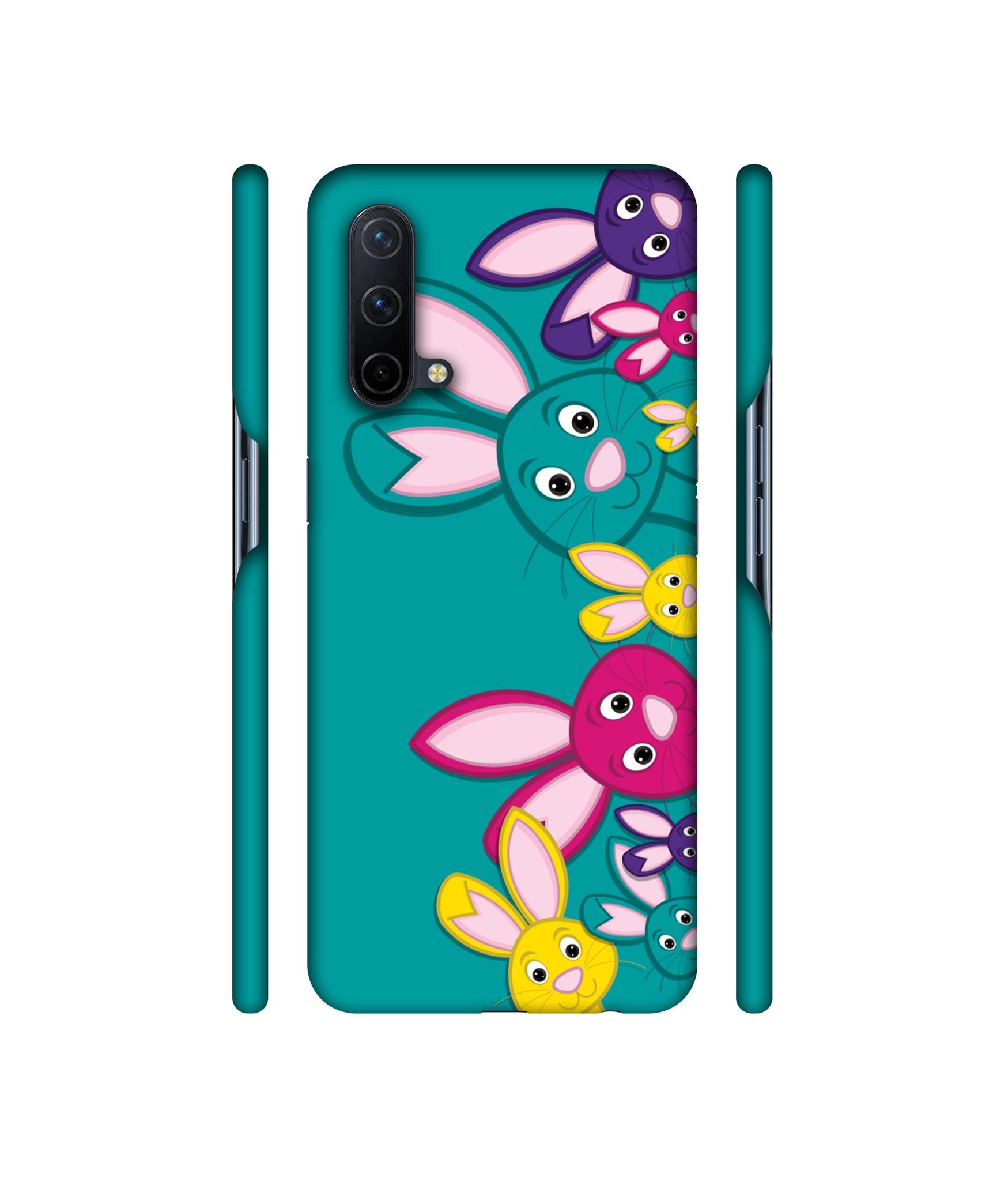Rabbit Family Designer Hard Back Cover for OnePlus Nord CE 5G