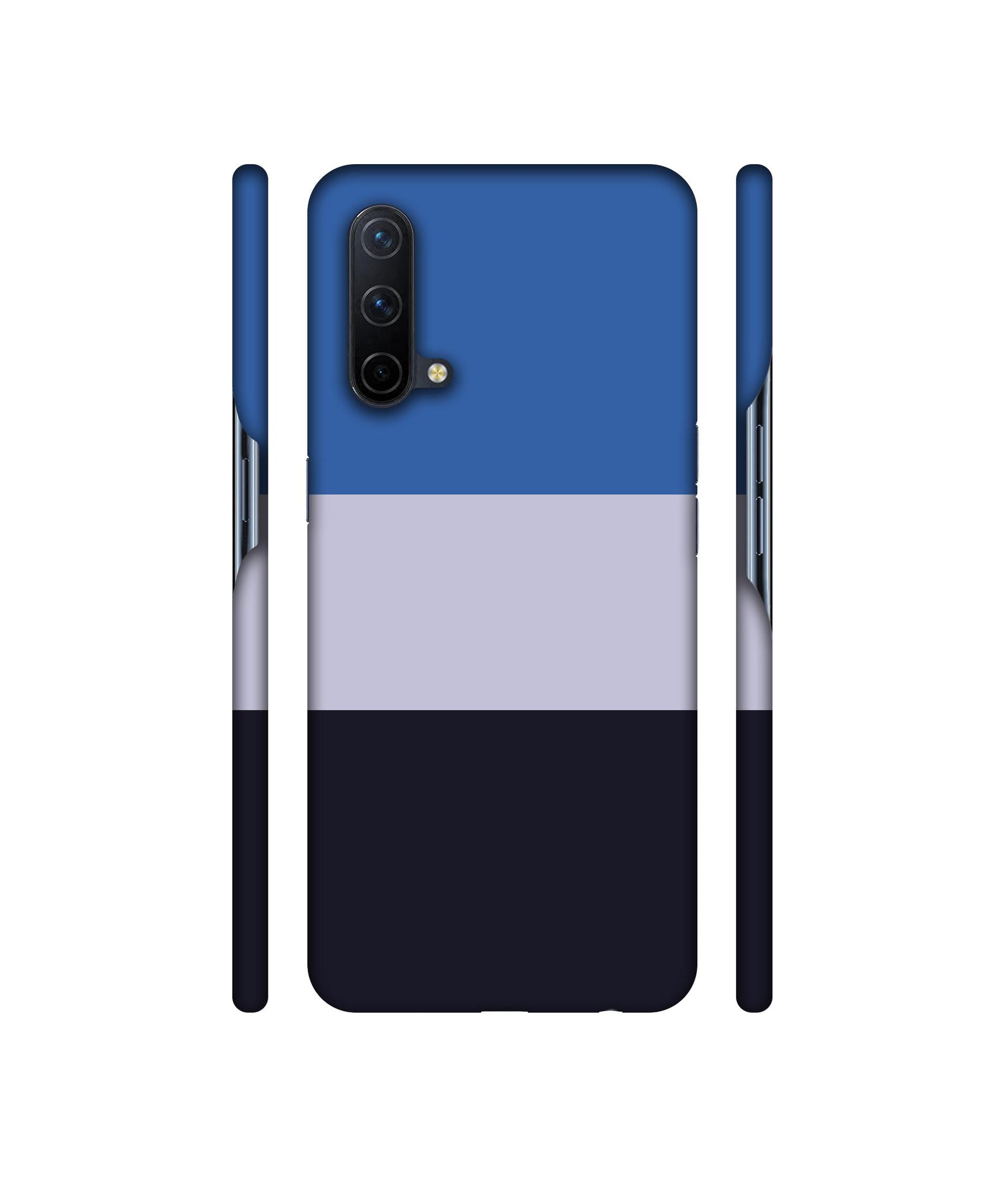 Three Colour Straps Designer Hard Back Cover for OnePlus Nord CE 5G