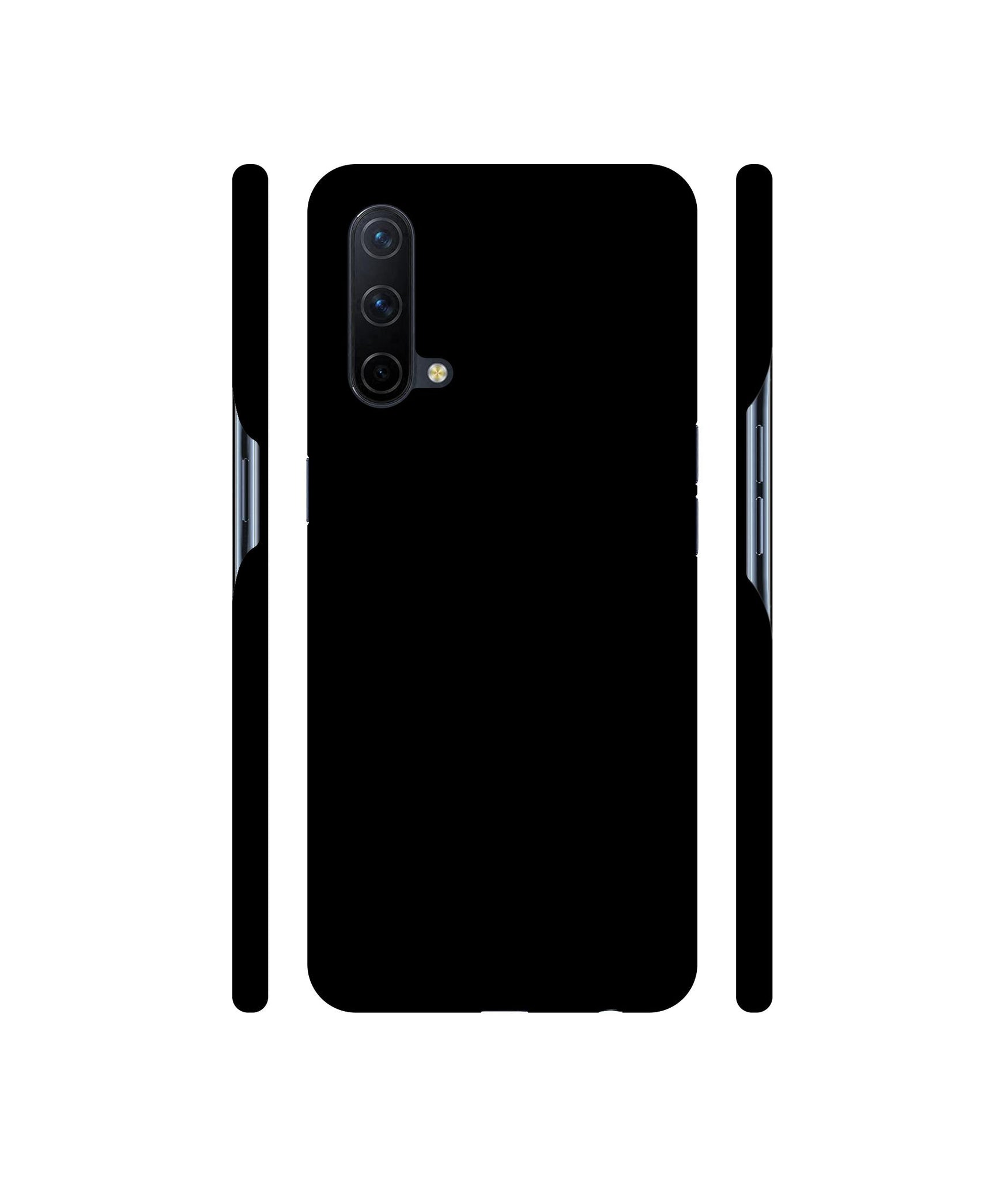 Solid Black Designer Hard Back Cover for OnePlus Nord CE 5G
