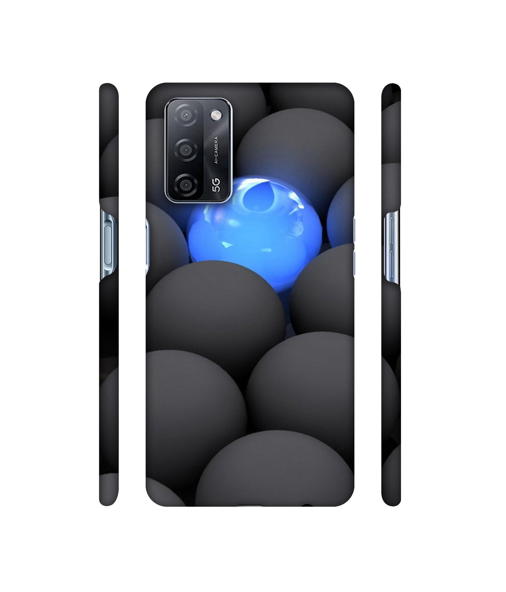 Balls Dark Neon Sight Surface Designer Hard Back Cover for Oppo A53s 5G