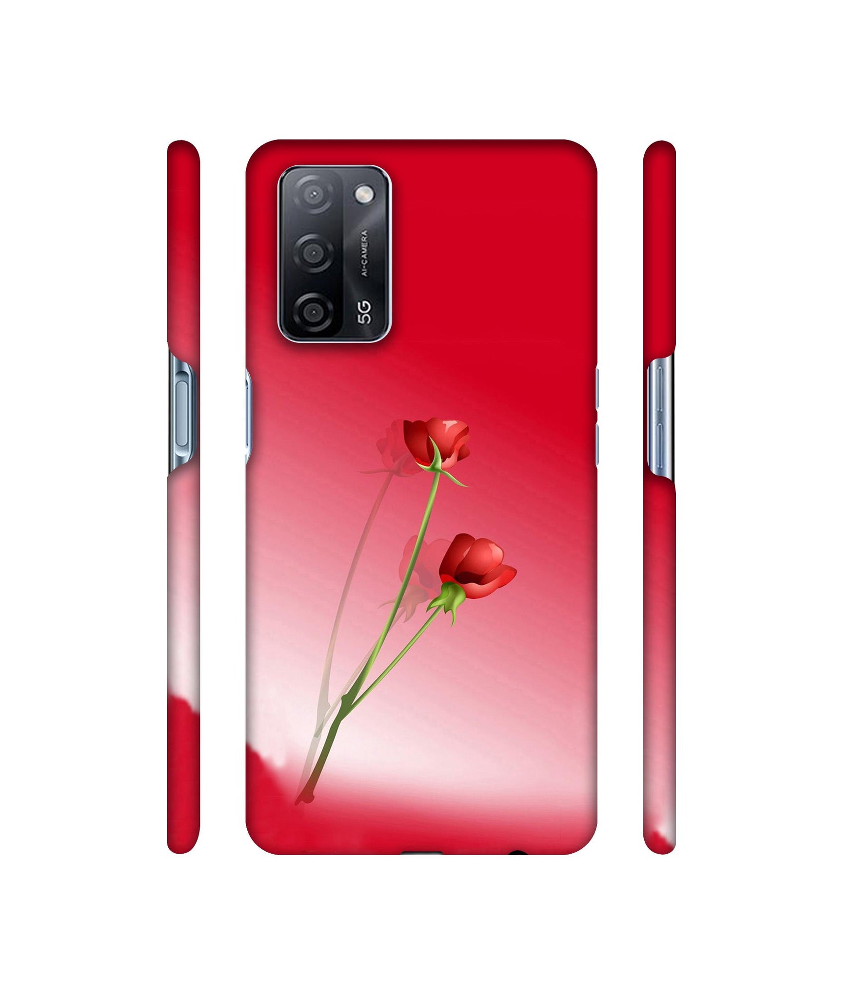 Red Roses Designer Hard Back Cover for Oppo A53s 5G