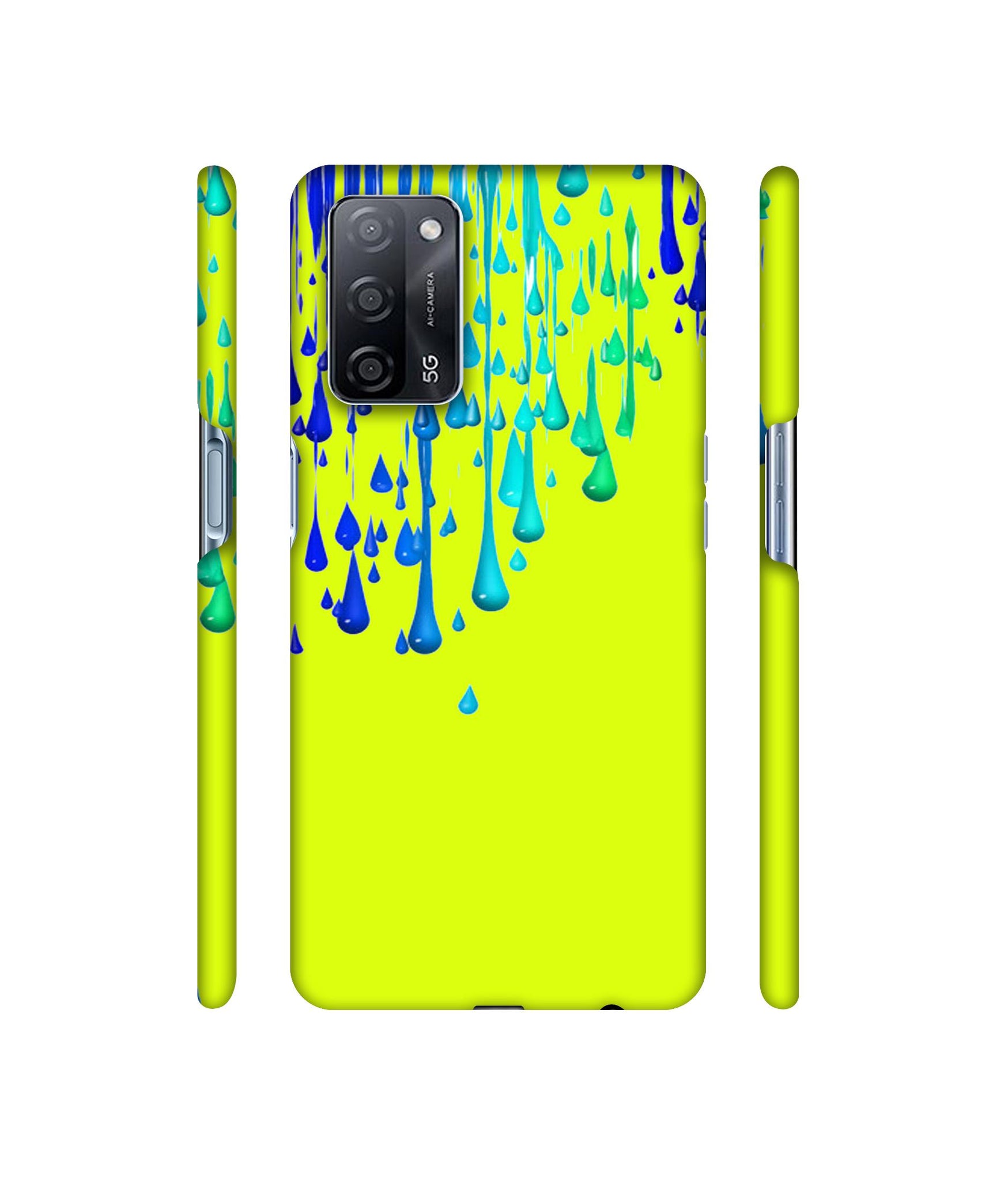 Neon Paint Designer Hard Back Cover for Oppo A53s 5G