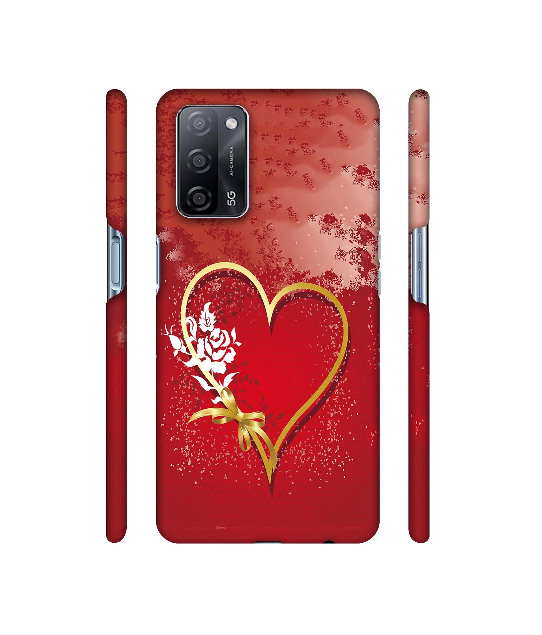 Love Rose Designer Hard Back Cover for Oppo A53s 5G