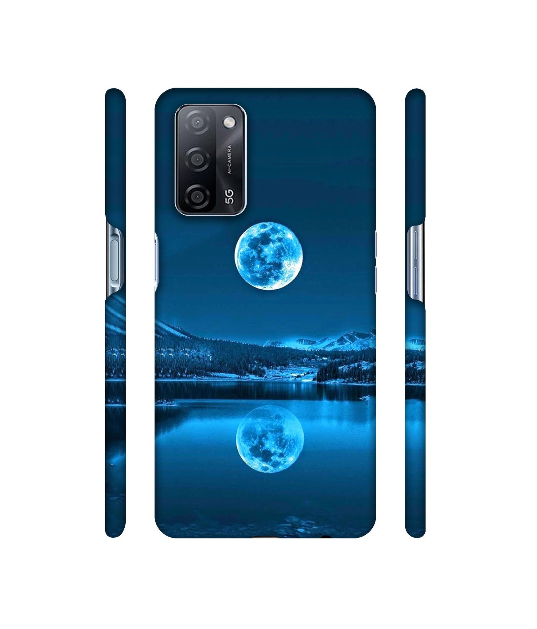 Awesome Moon Designer Hard Back Cover for Oppo A53s 5G