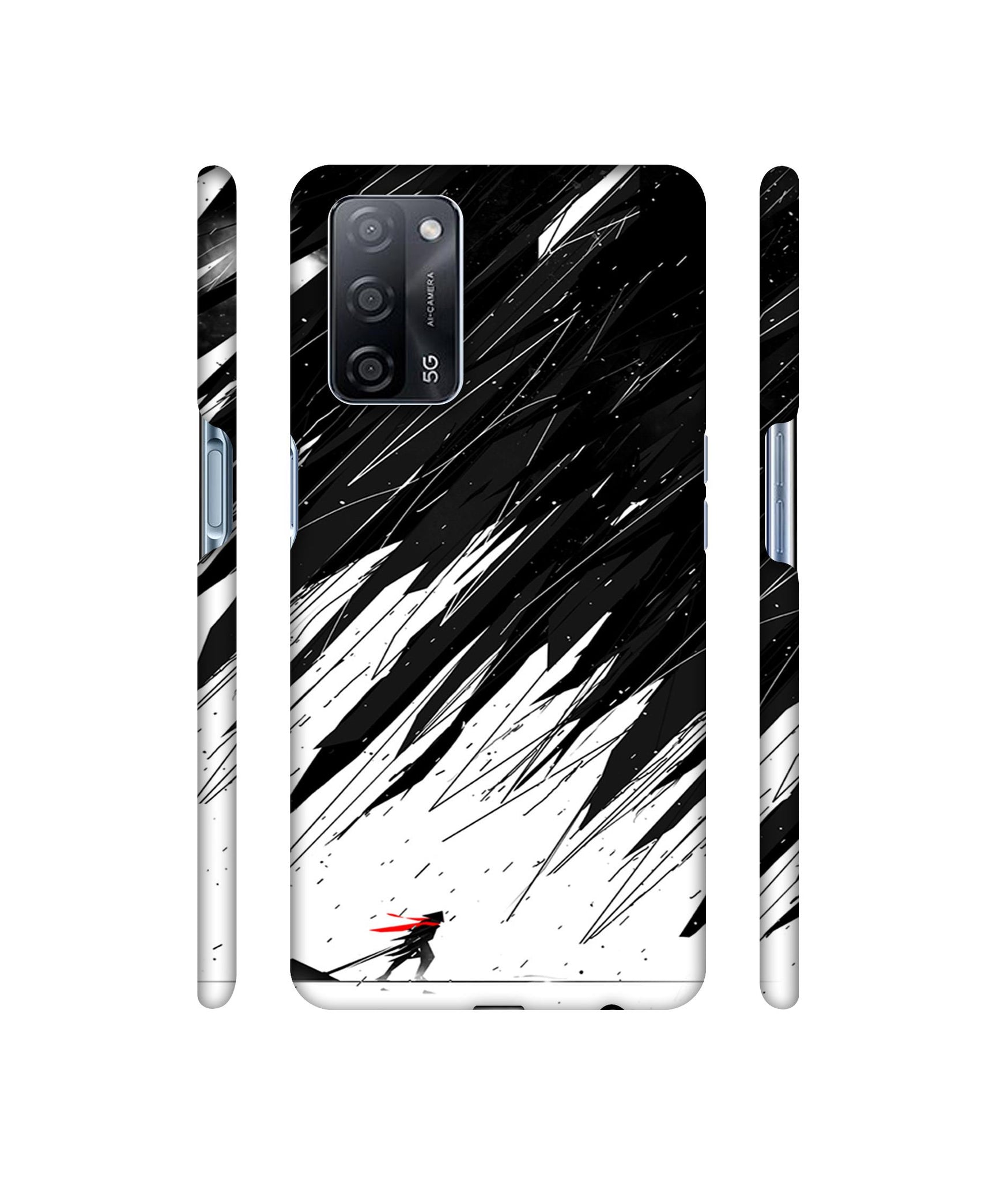 Geometric Strom Designer Hard Back Cover for Oppo A53s 5G