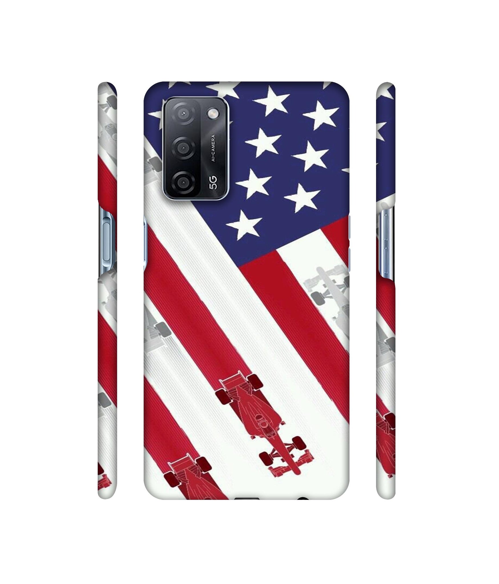 Ferrari On the Zoom Print Designer Hard Back Cover for Oppo A53s 5G