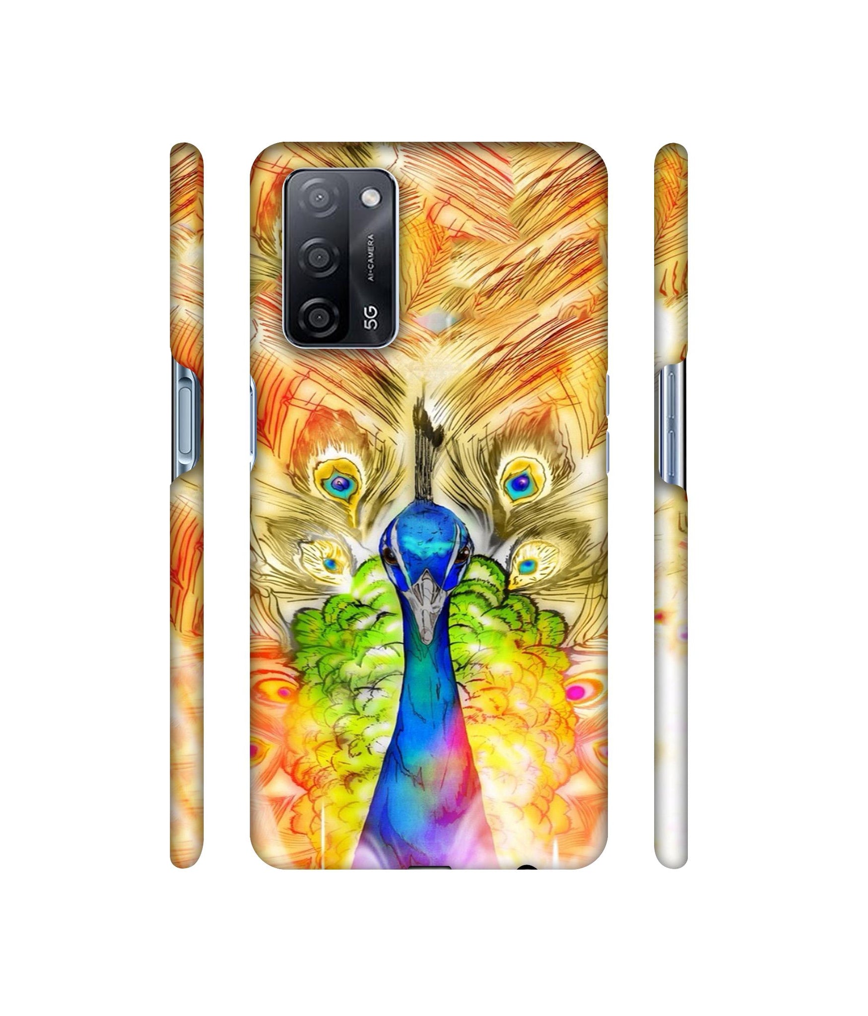 Colorful Joy Pattern Designer Hard Back Cover for Oppo A53s 5G