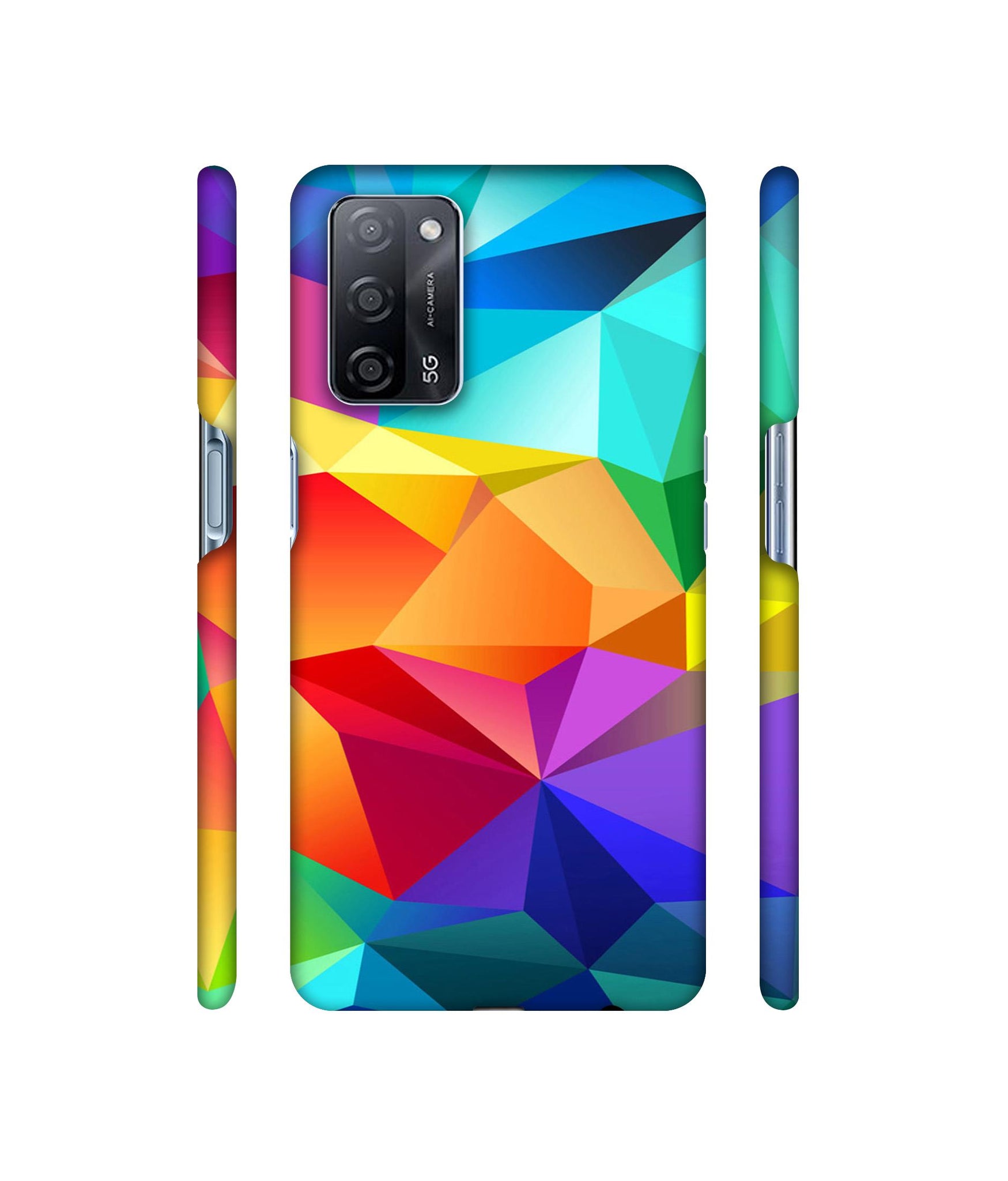 Colorful Pattern Designer Hard Back Cover for Oppo A53s 5G