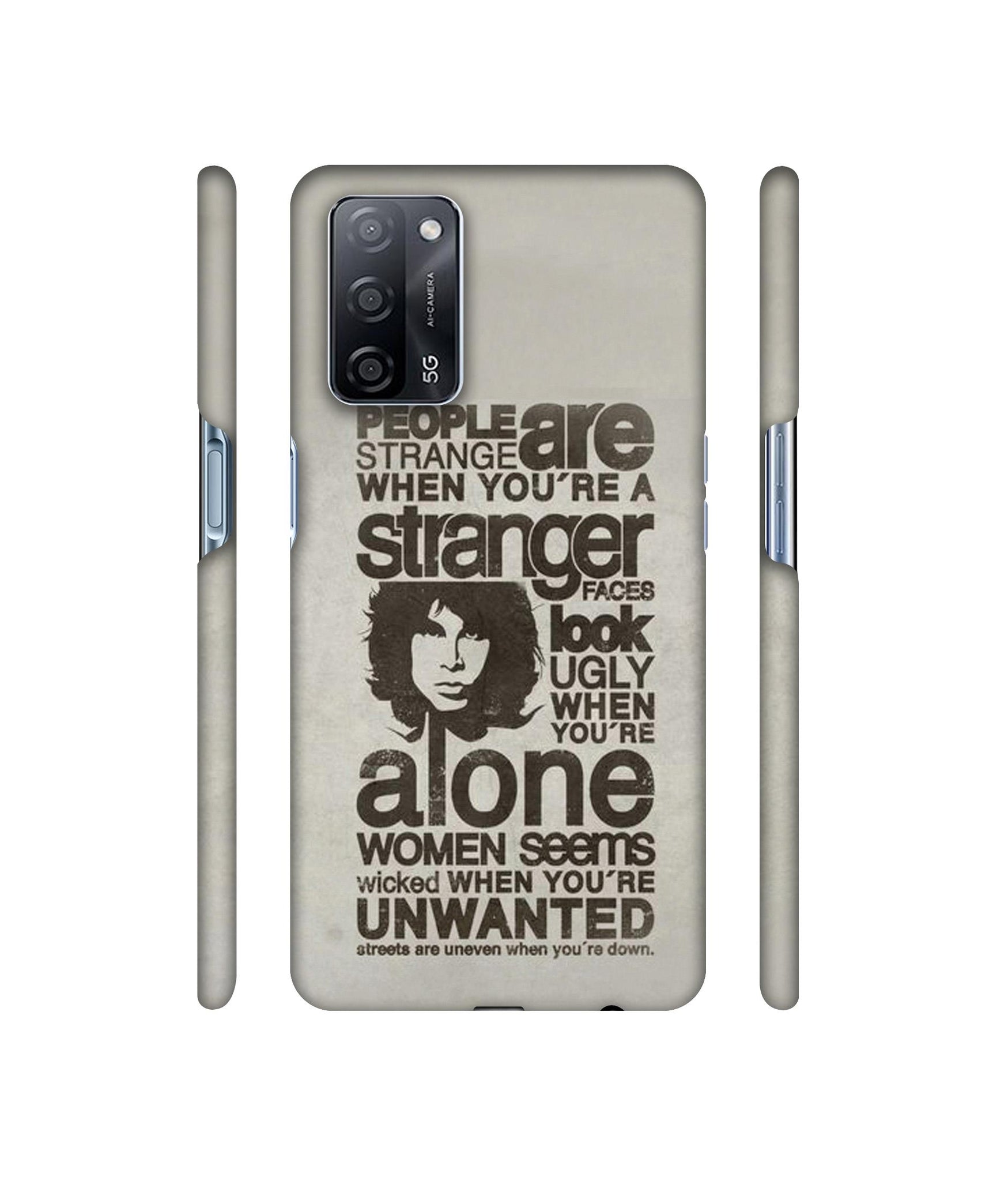 Quotes Pattern Designer Hard Back Cover for Oppo A53s 5G