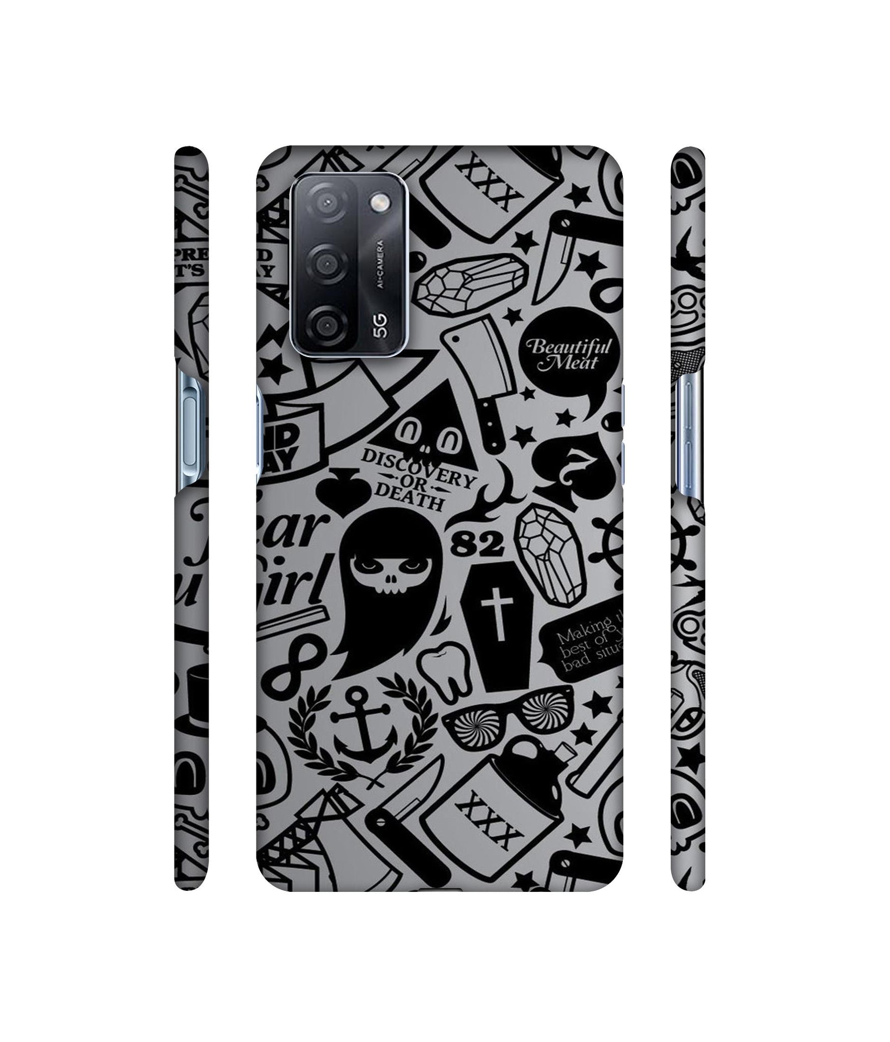 Discover Or Death Designer Hard Back Cover for Oppo A53s 5G