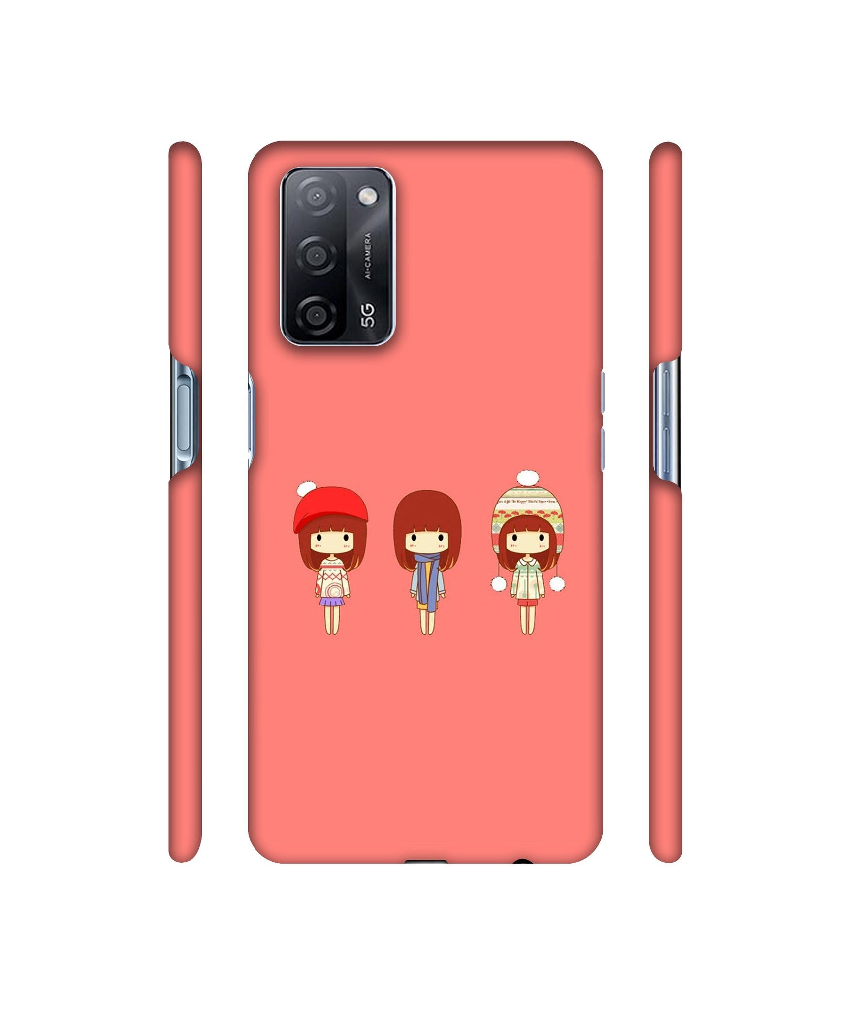 Cute Girls Designer Hard Back Cover for Oppo A53s 5G