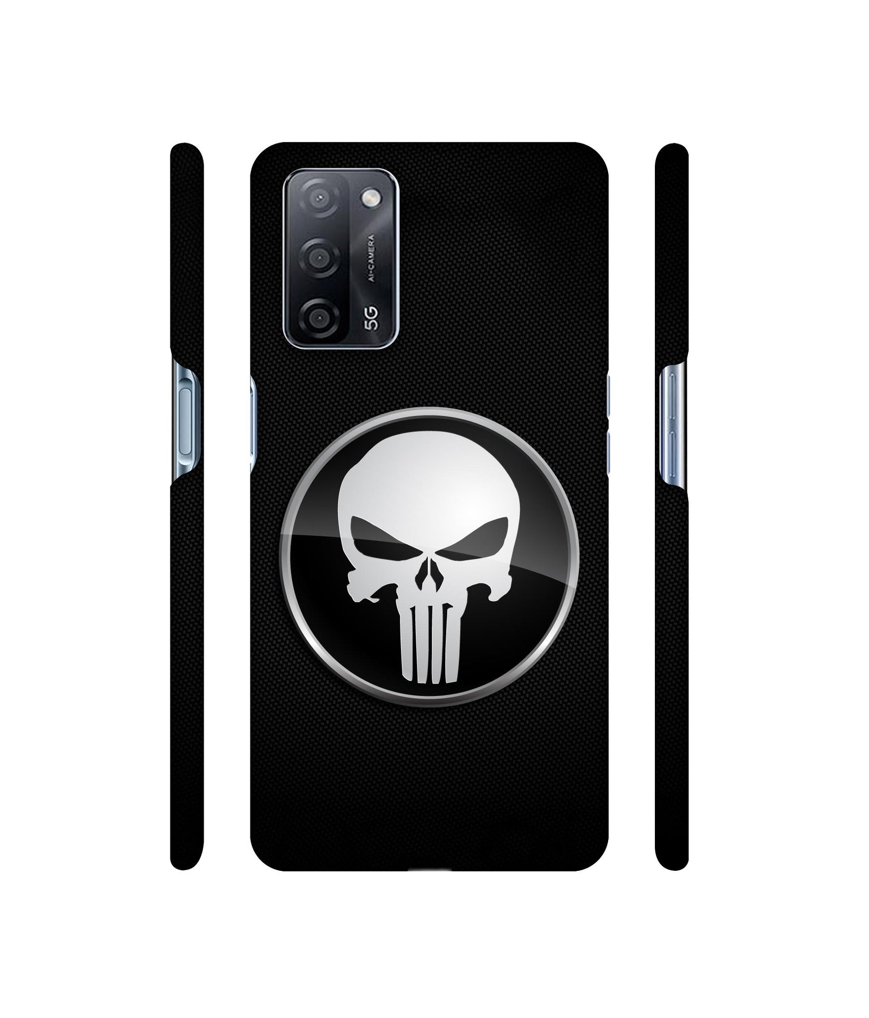 Skull Pattern Designer Hard Back Cover for Oppo A53s 5G
