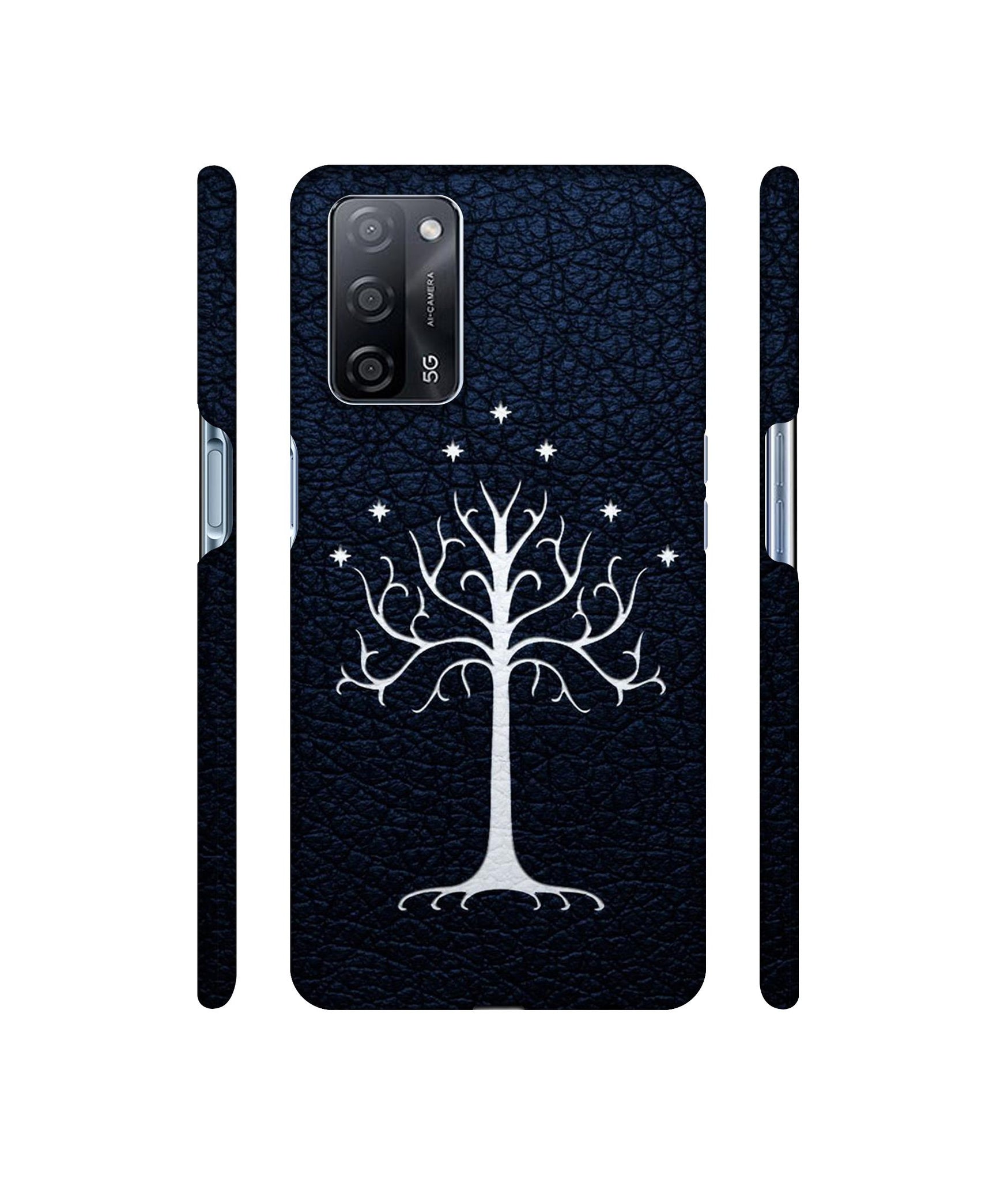 Magic Tree Pattern Designer Hard Back Cover for Oppo A53s 5G
