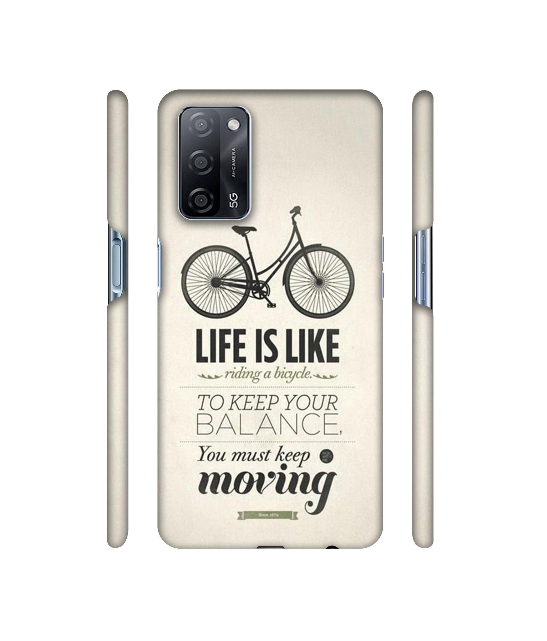 Life is Like Moving Designer Hard Back Cover for Oppo A53s 5G