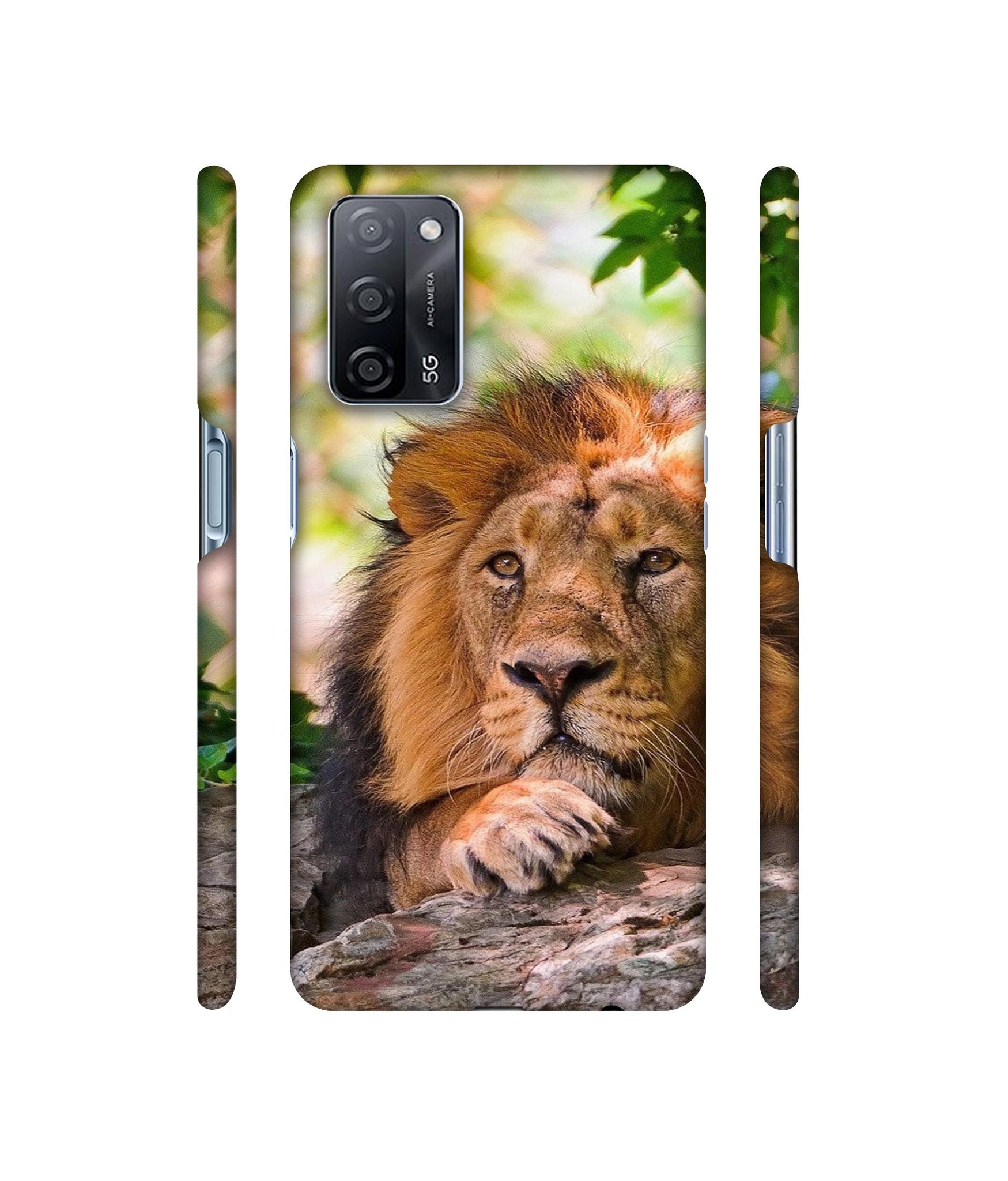 Tiger Pattern Print Designer Hard Back Cover for Oppo A53s 5G