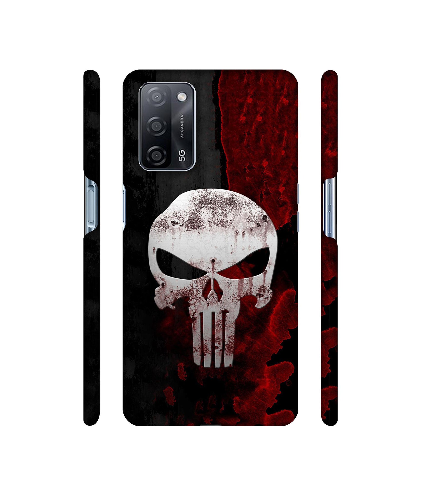 Punisher Skull Designer Hard Back Cover for Oppo A53s 5G