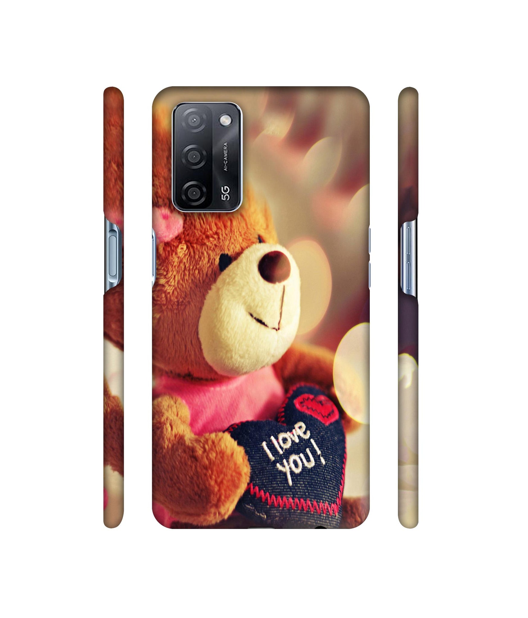 Teddy Bear Designer Hard Back Cover for Oppo A53s 5G