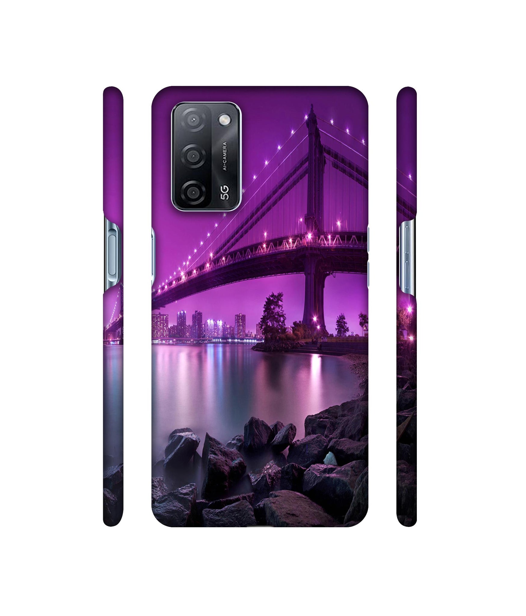 Manhattan Bridge Designer Hard Back Cover for Oppo A53s 5G