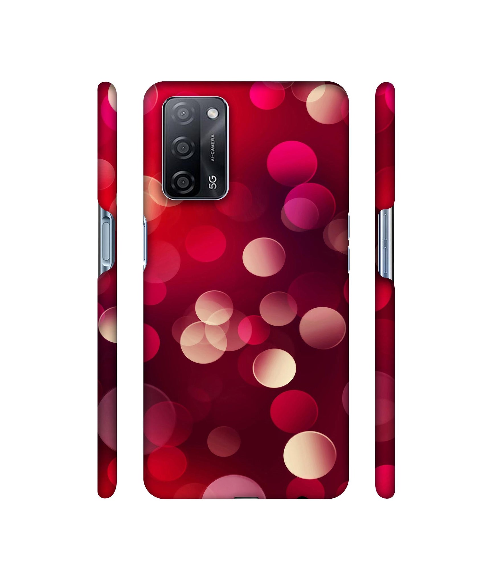 3D Circles Designer Hard Back Cover for Oppo A53s 5G