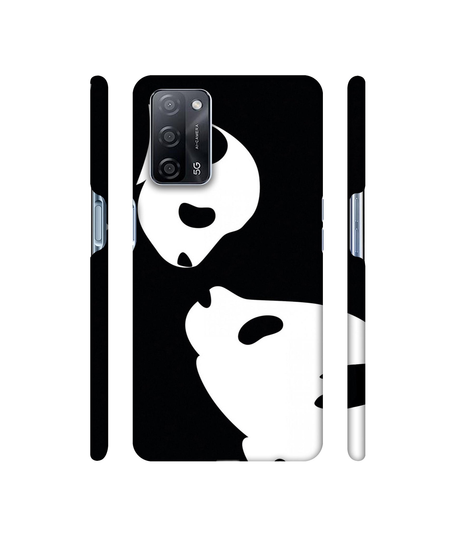 Panda Drawing Designer Hard Back Cover for Oppo A53s 5G