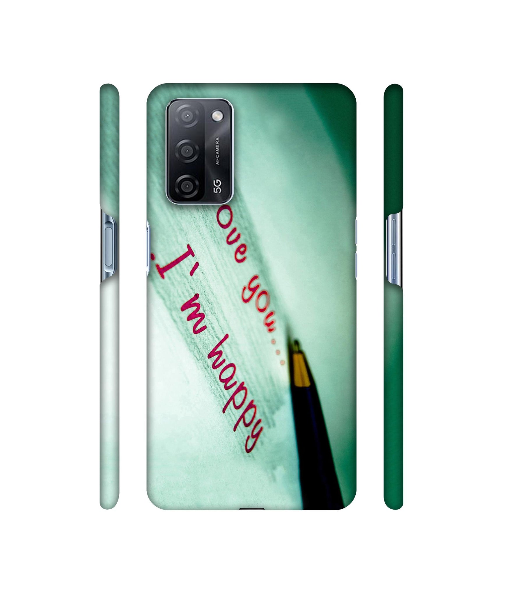 Love Quote Designer Hard Back Cover for Oppo A53s 5G