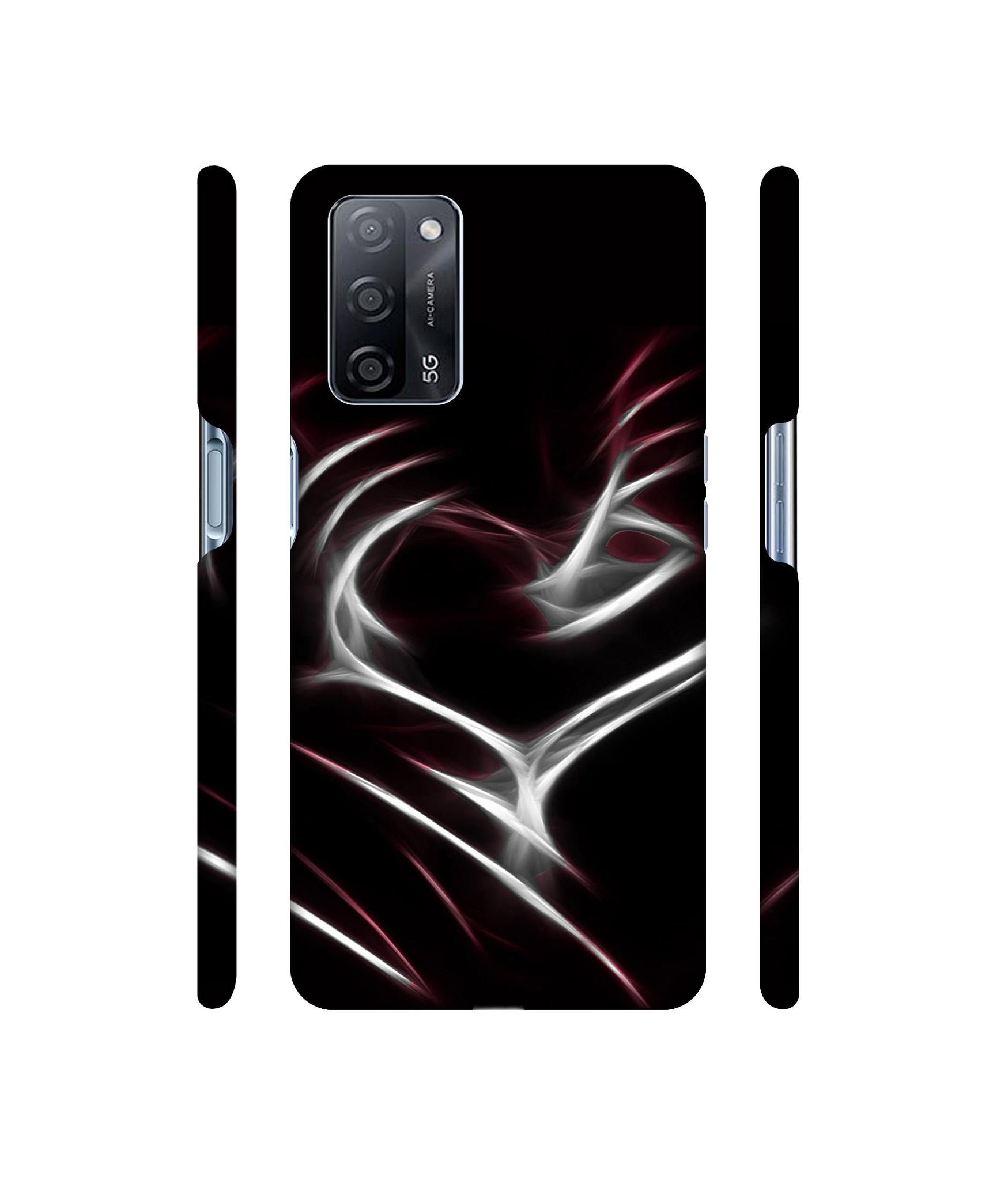 Heart Line Designer Hard Back Cover for Oppo A53s 5G