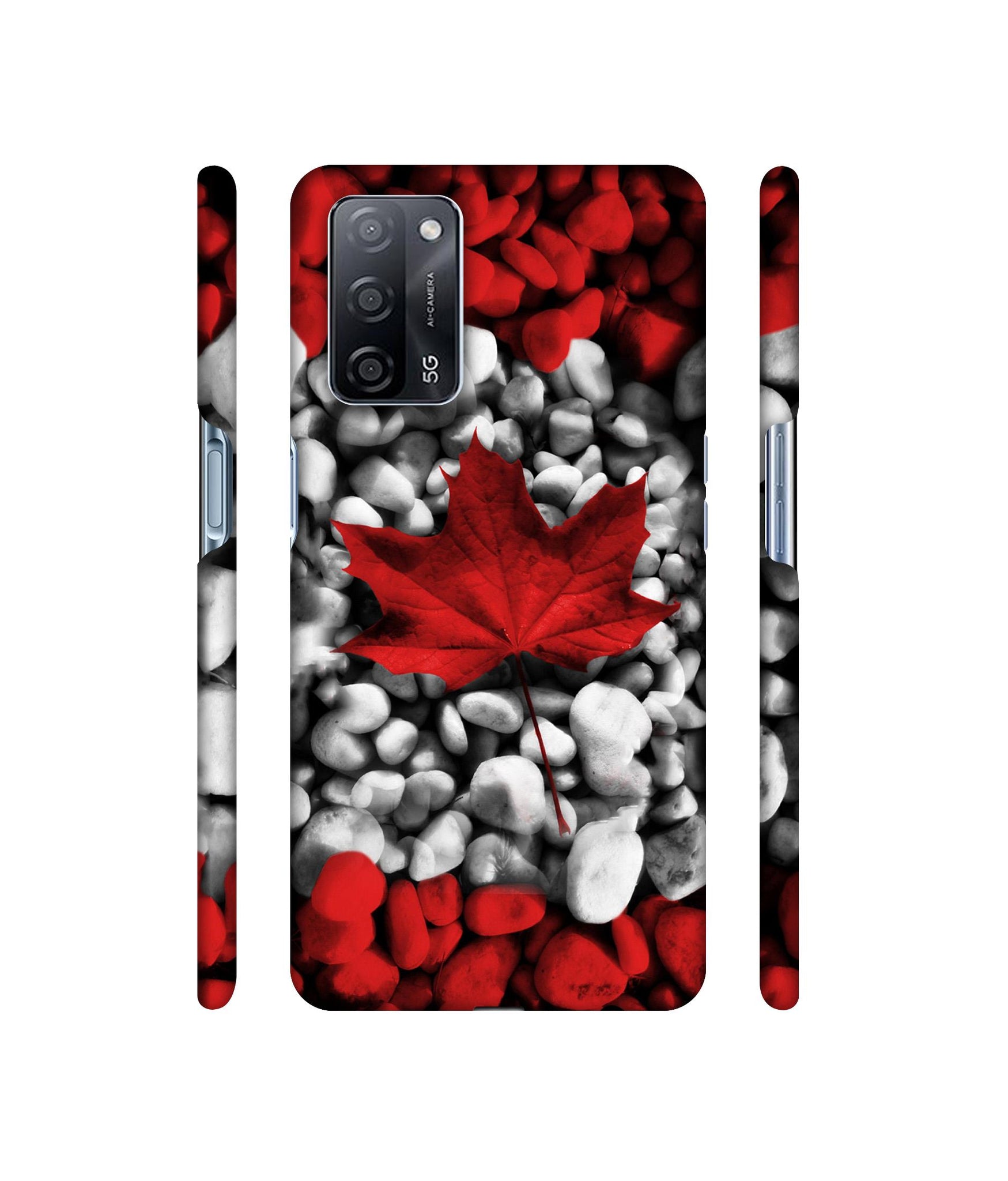 Canada Leaves Flag Designer Hard Back Cover for Oppo A53s 5G