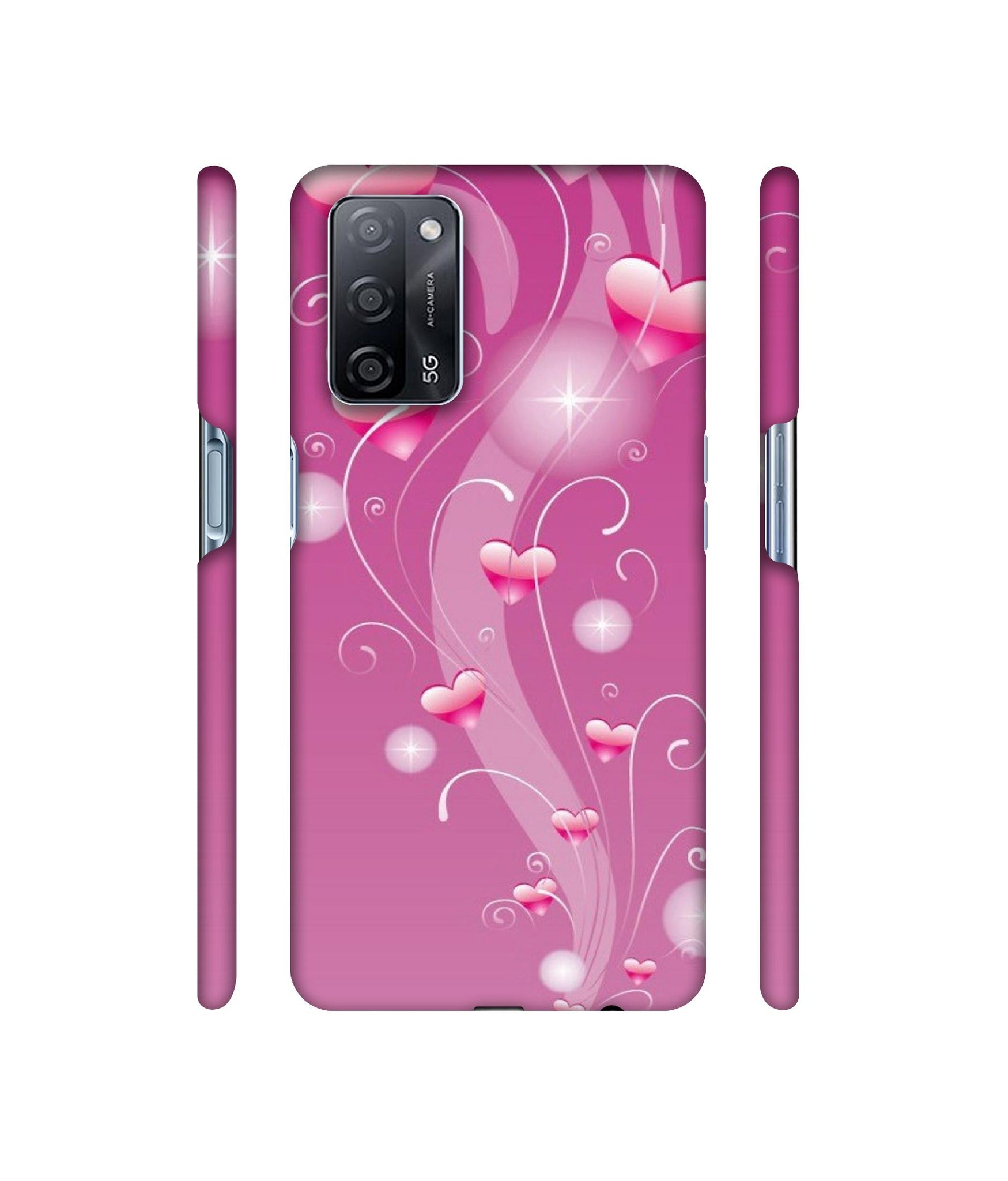 Tea White Designer Hard Back Cover for Oppo A53s 5G
