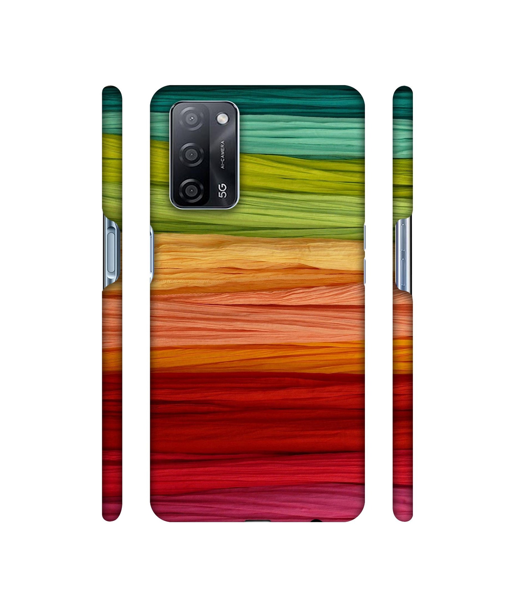 Colorful Thread Designer Hard Back Cover for Oppo A53s 5G