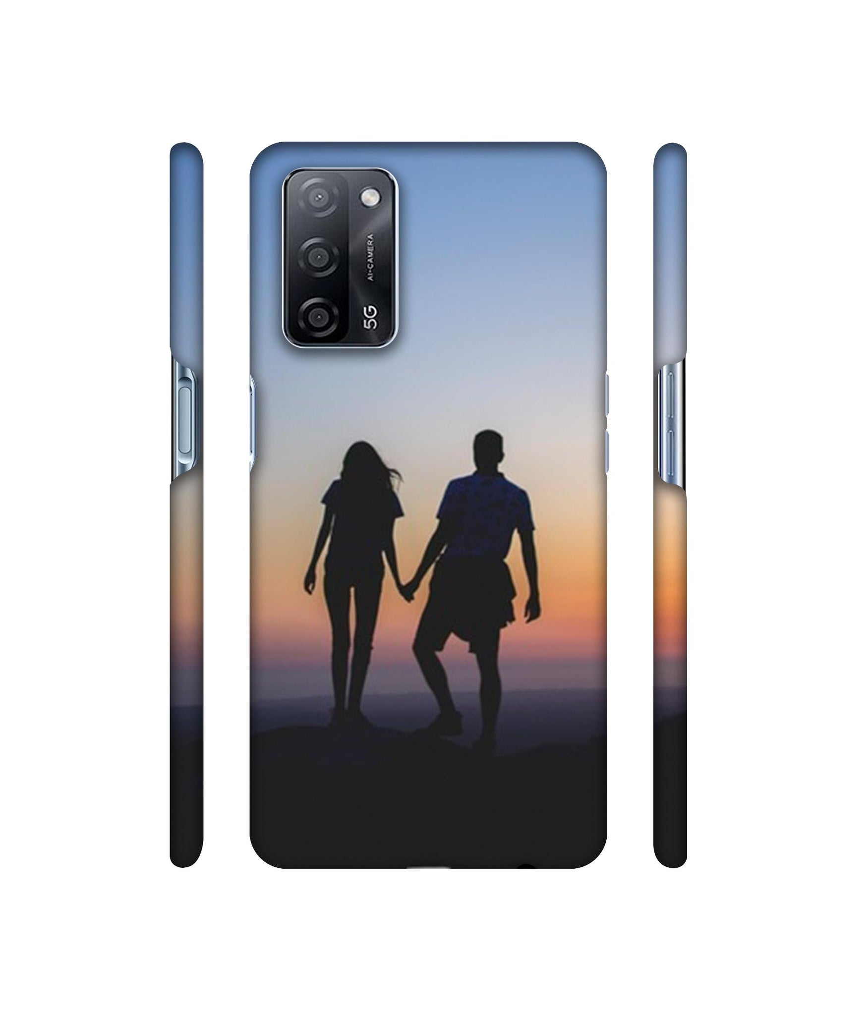 Couple On Beach Designer Hard Back Cover for Oppo A53s 5G