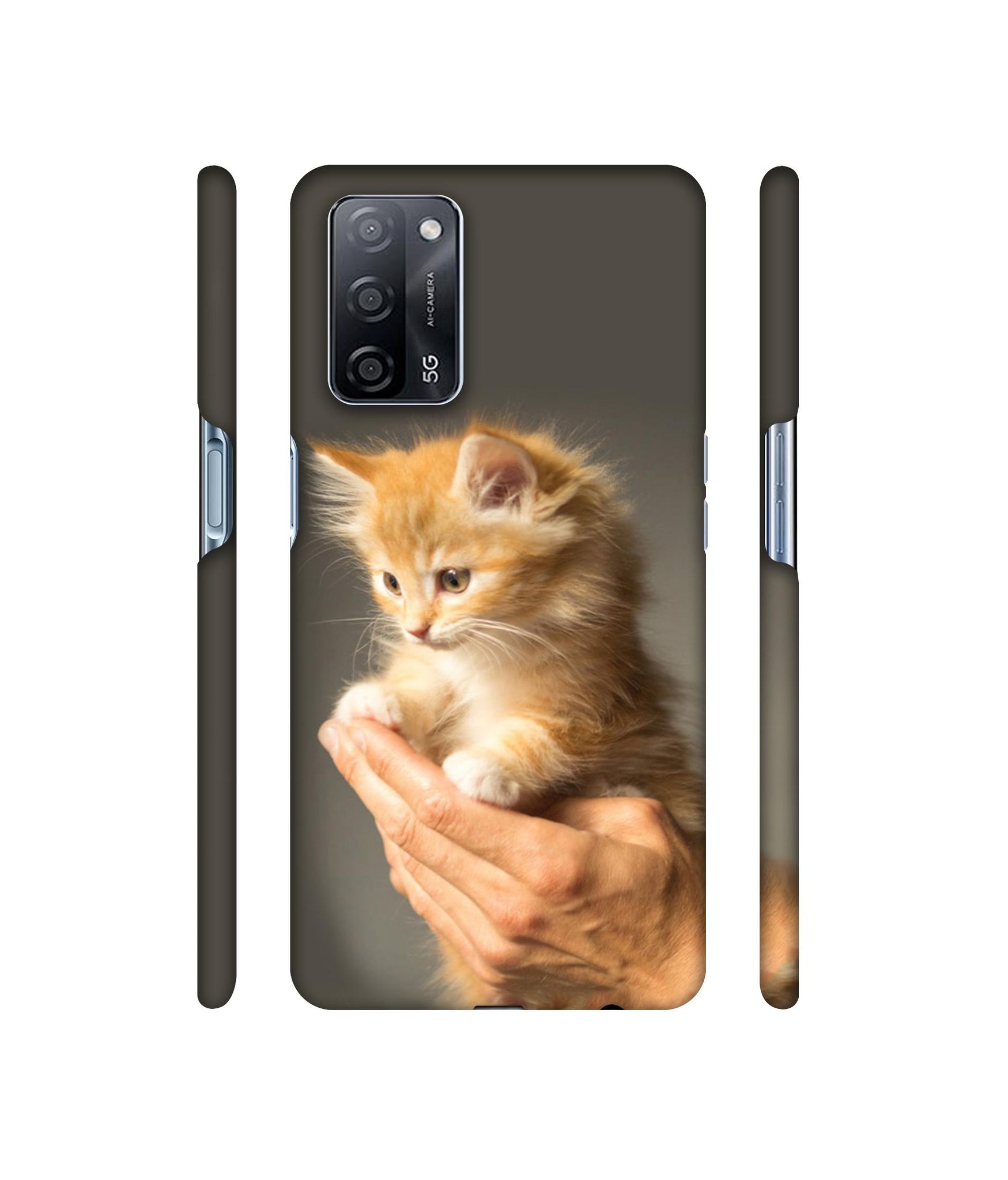 Cute Kitten Designer Hard Back Cover for Oppo A53s 5G
