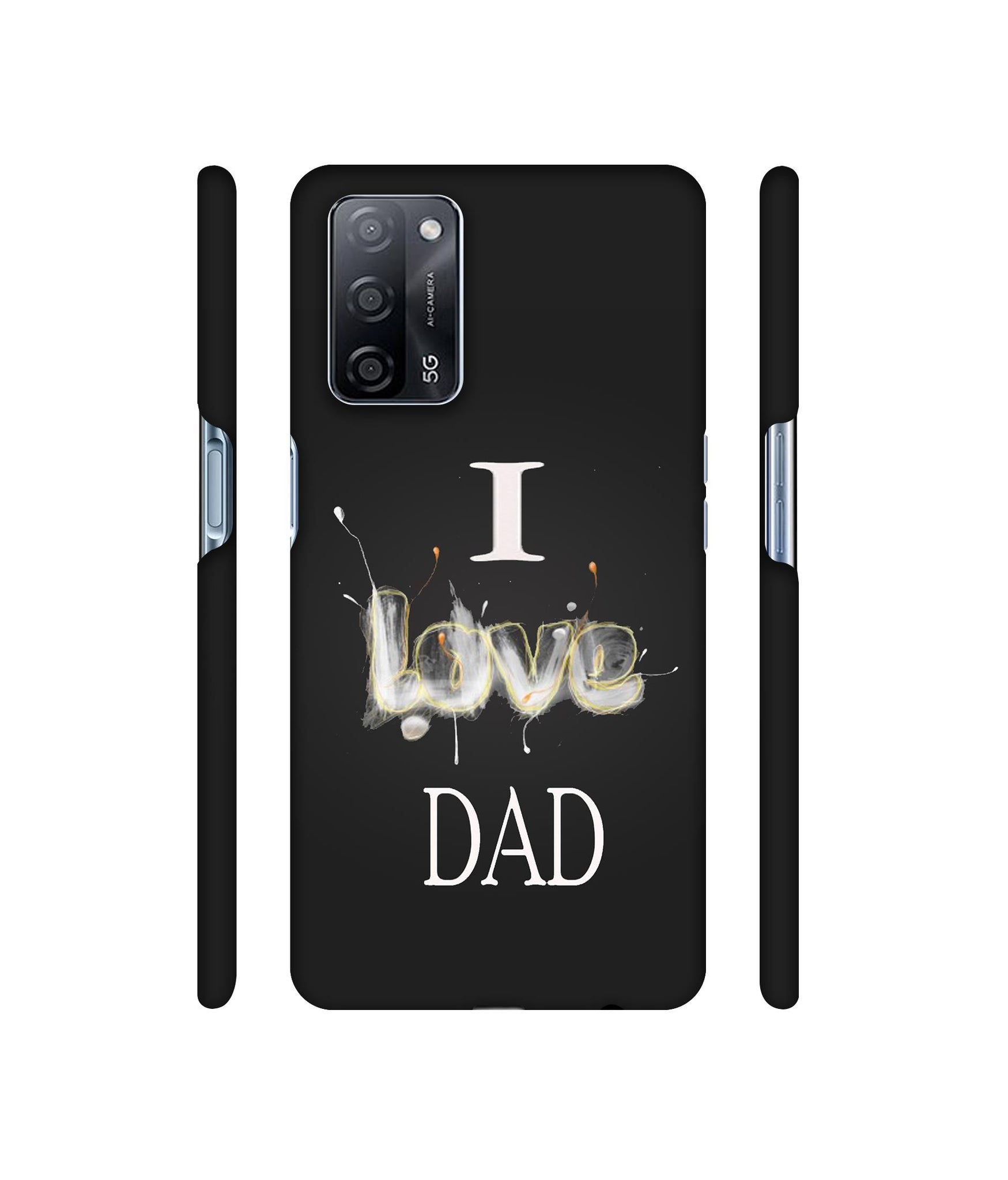 Happy Quote Designer Hard Back Cover for Oppo A53s 5G