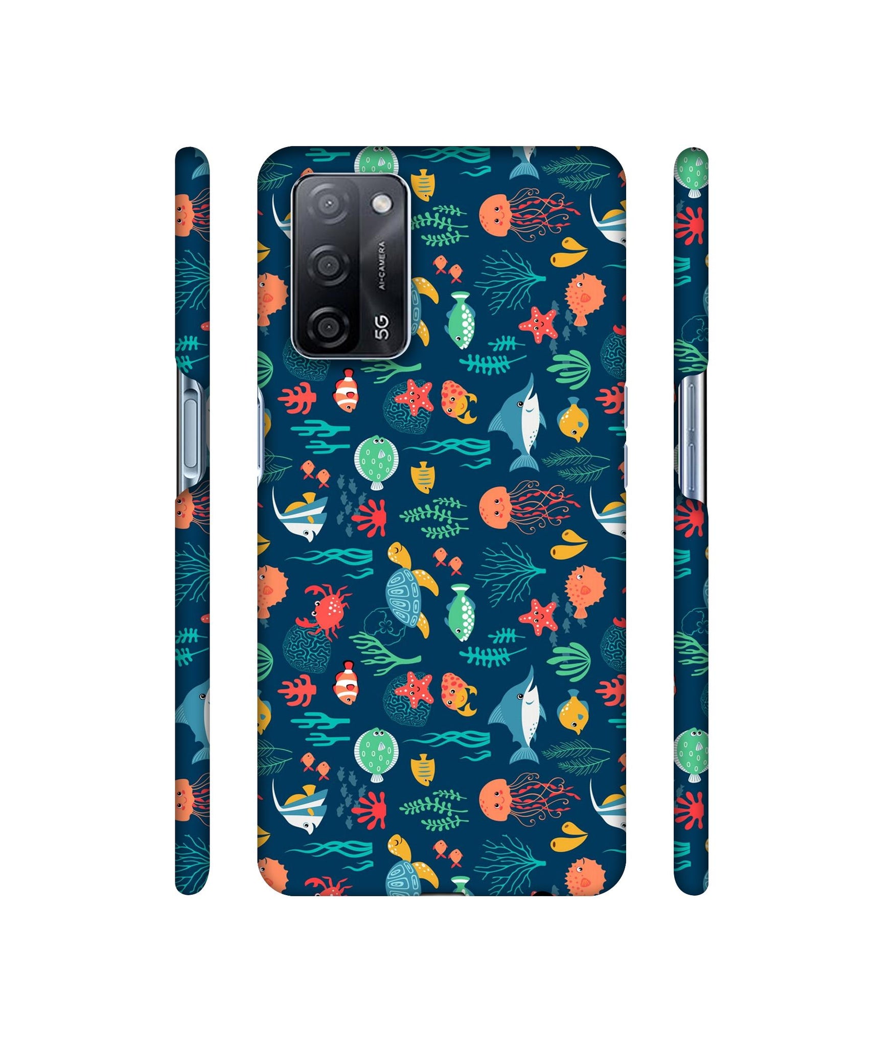 Aquarium Texture Designer Hard Back Cover for Oppo A53s 5G