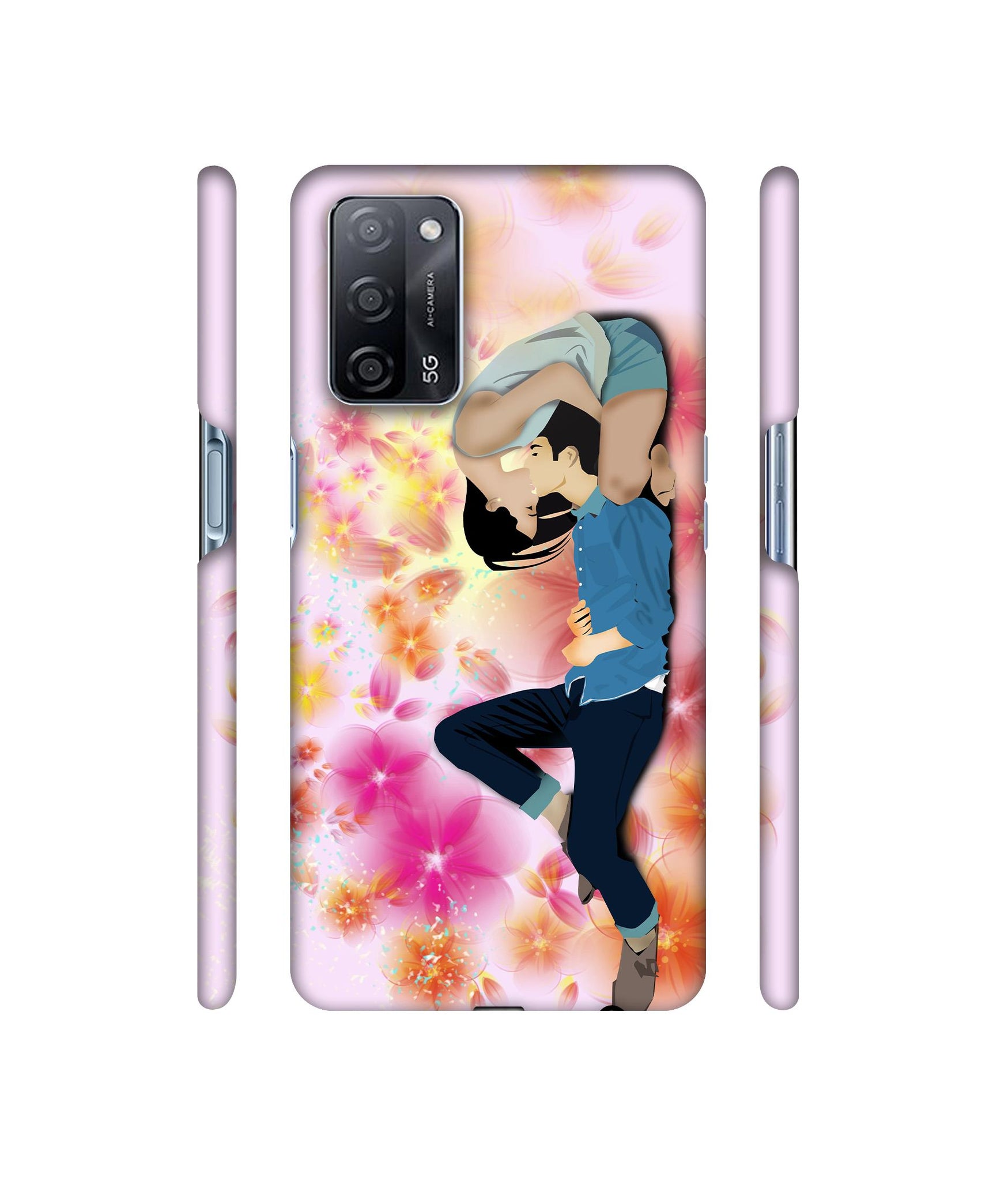 Couple Love Designer Hard Back Cover for Oppo A53s 5G