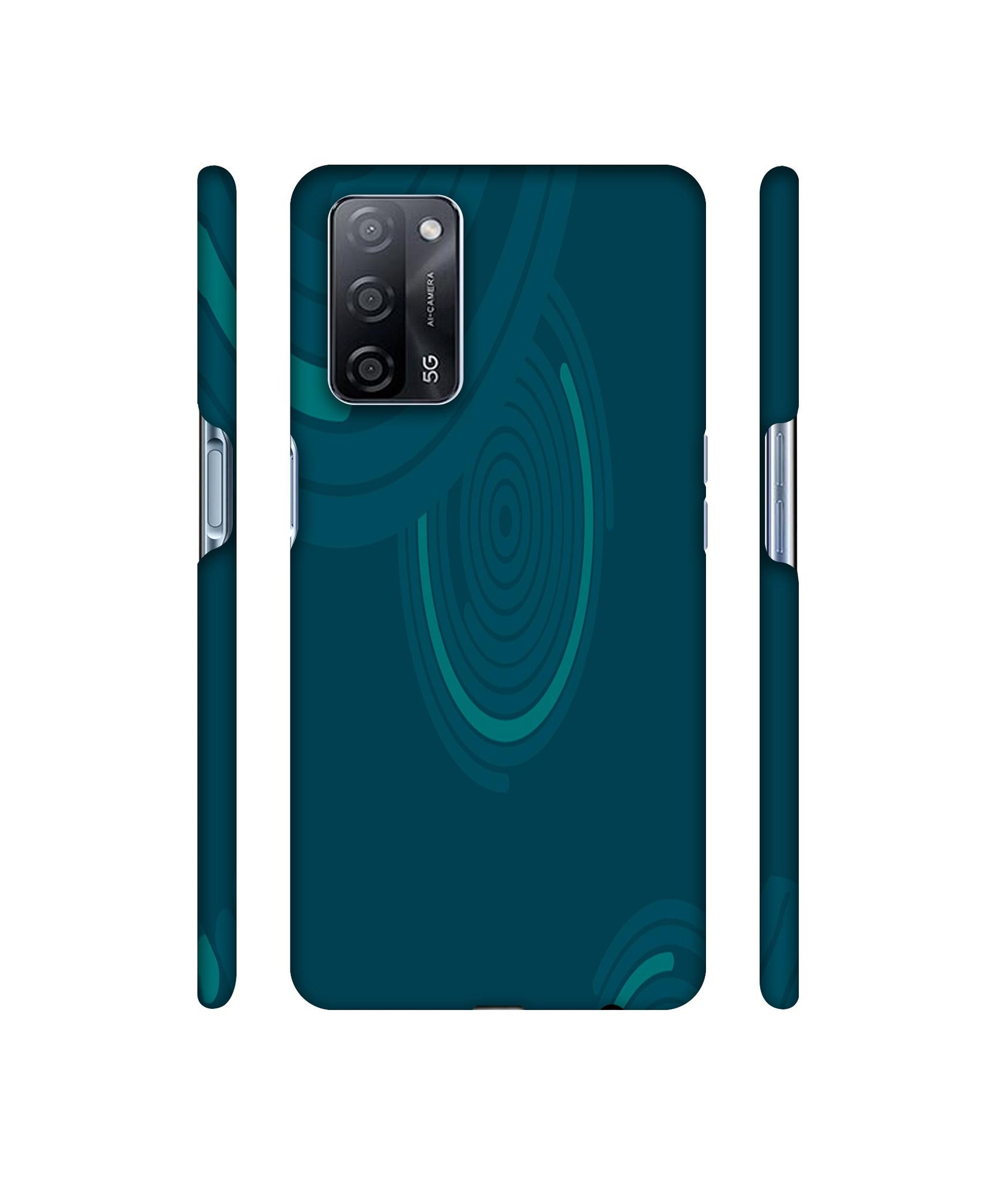Round Texture Designer Hard Back Cover for Oppo A53s 5G