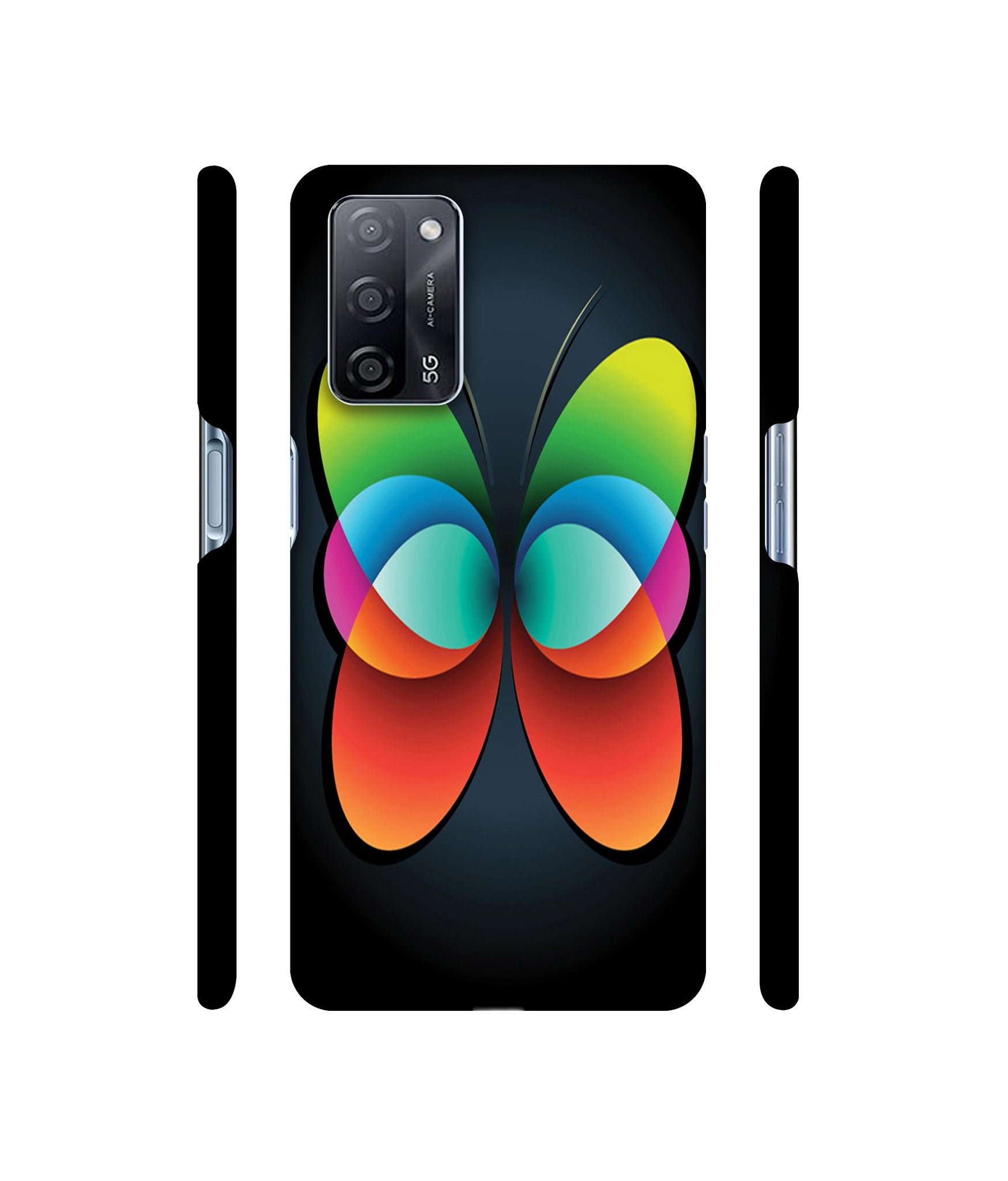Colourfull Butterfly Designer Hard Back Cover for Oppo A53s 5G