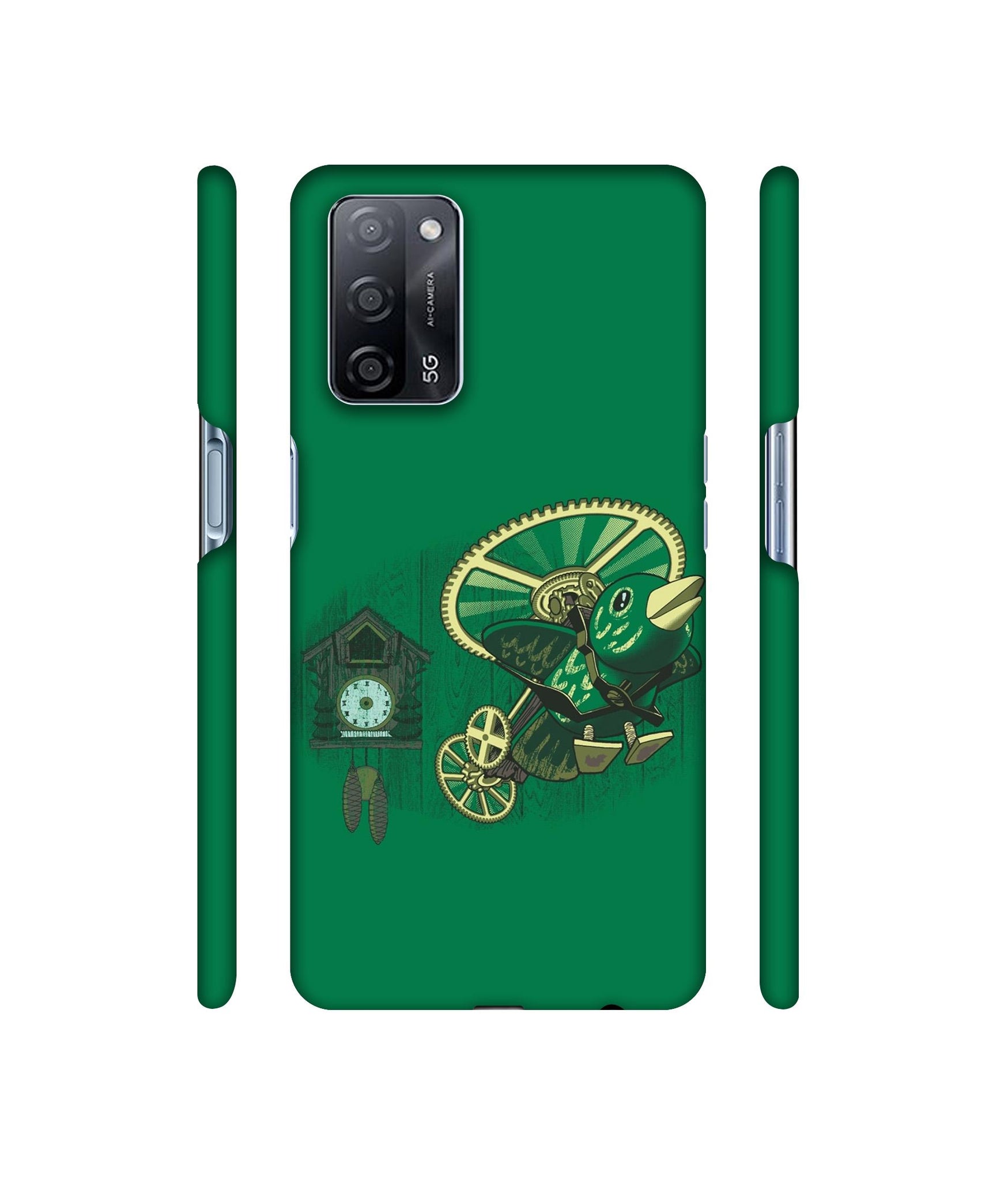 Clock Bird Designer Hard Back Cover for Oppo A53s 5G