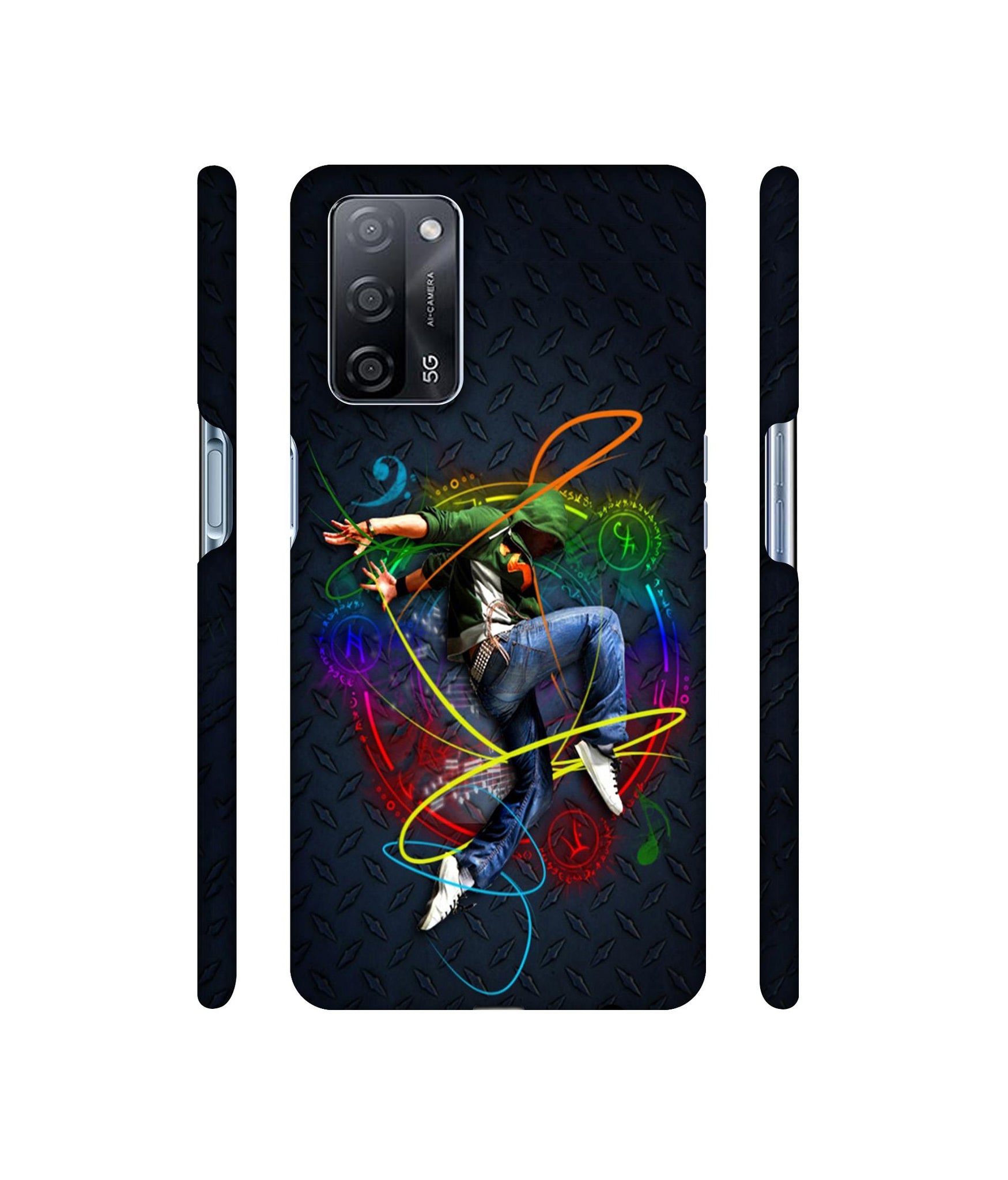Boy With Music Designer Hard Back Cover for Oppo A53s 5G